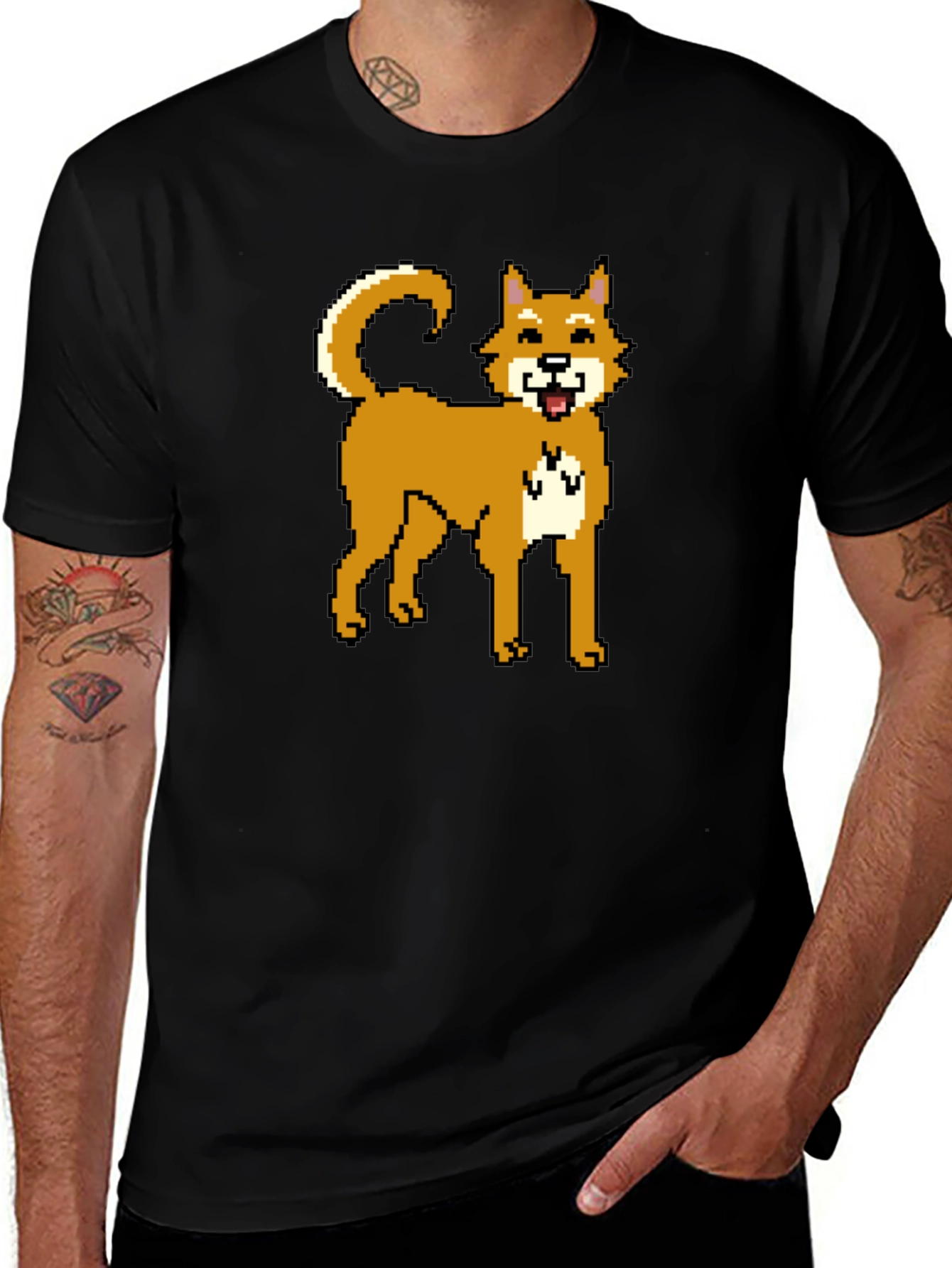 Pixel Doge T-Shirt - Classic Meme Style!