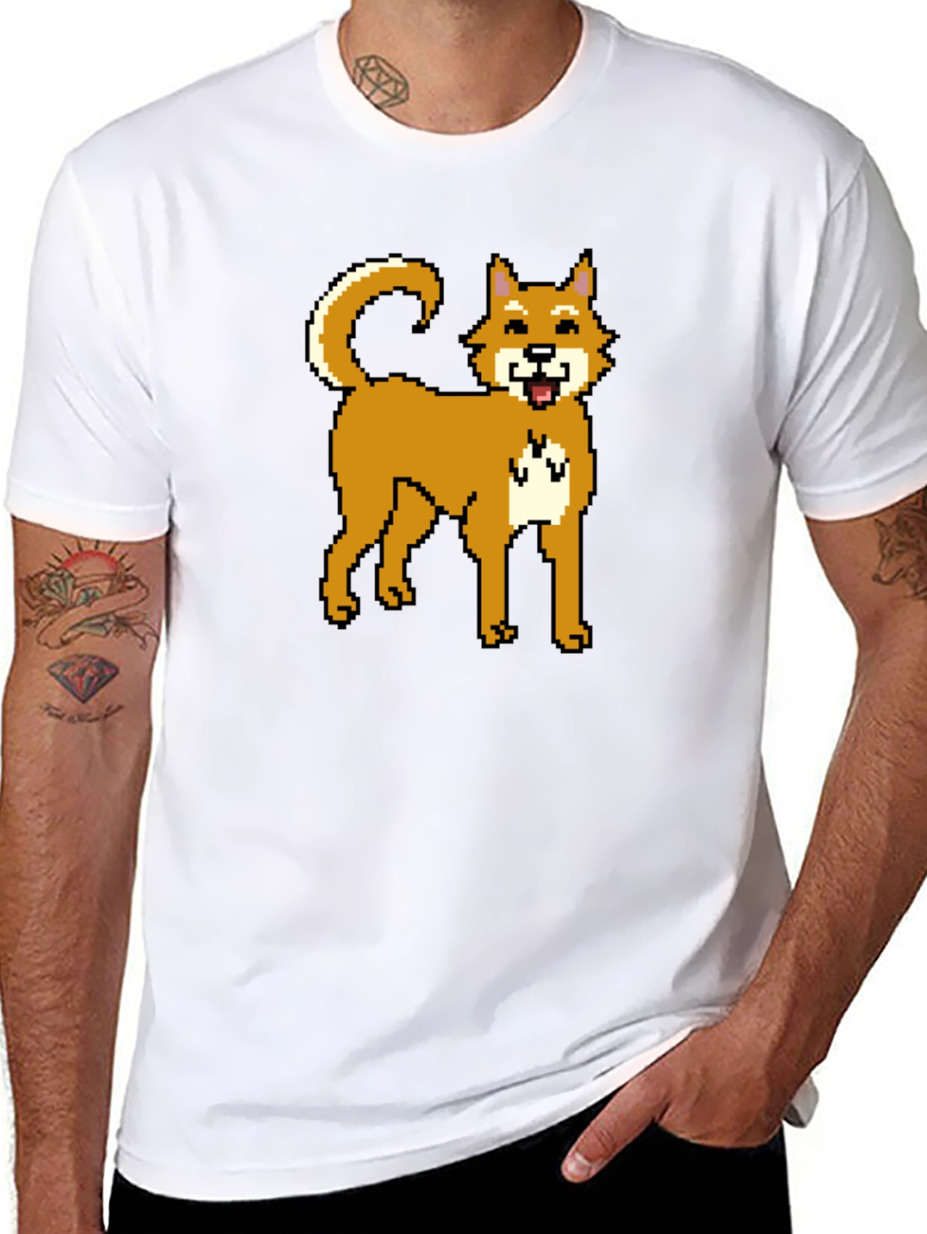 Pixel Doge T-Shirt - Classic Meme Style!