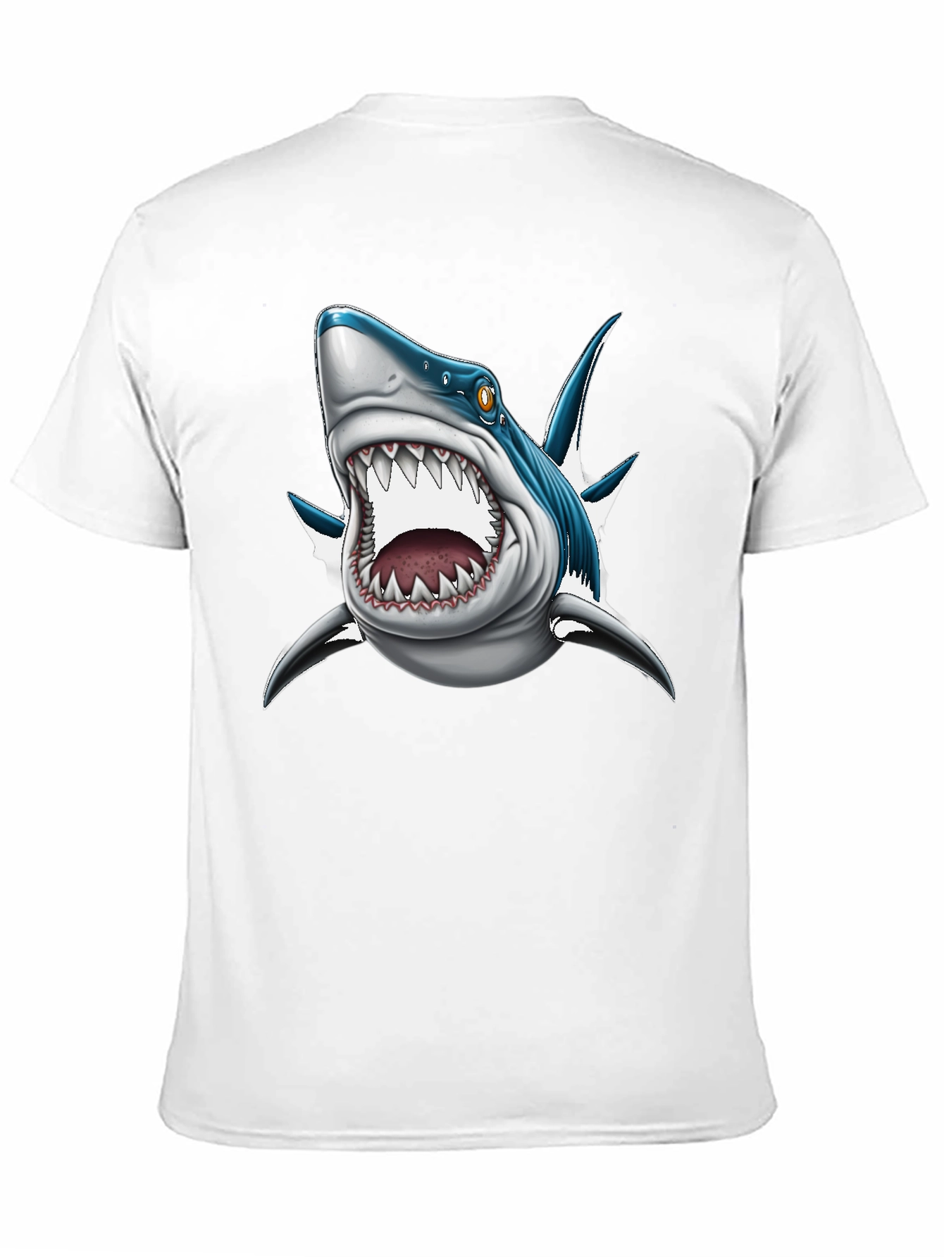 Mens Black Shark Graphic Print T-Shirt
