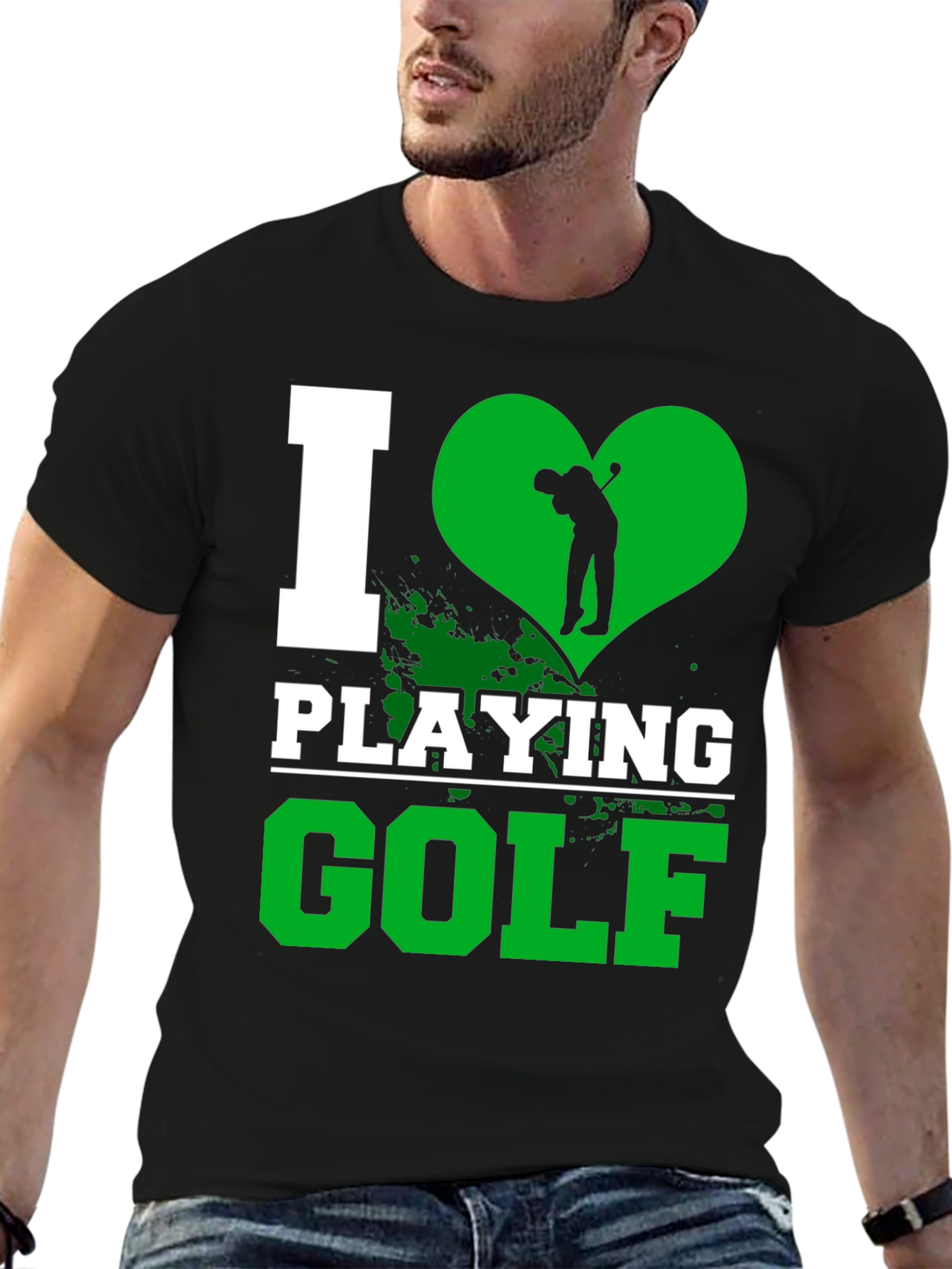 I Love Playing Golf Graphic T-Shirt