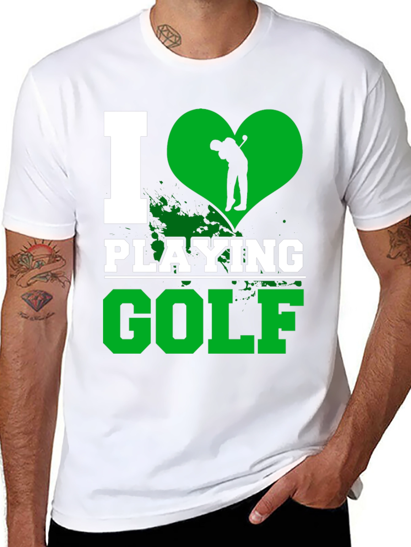 I Love Playing Golf Graphic T-Shirt