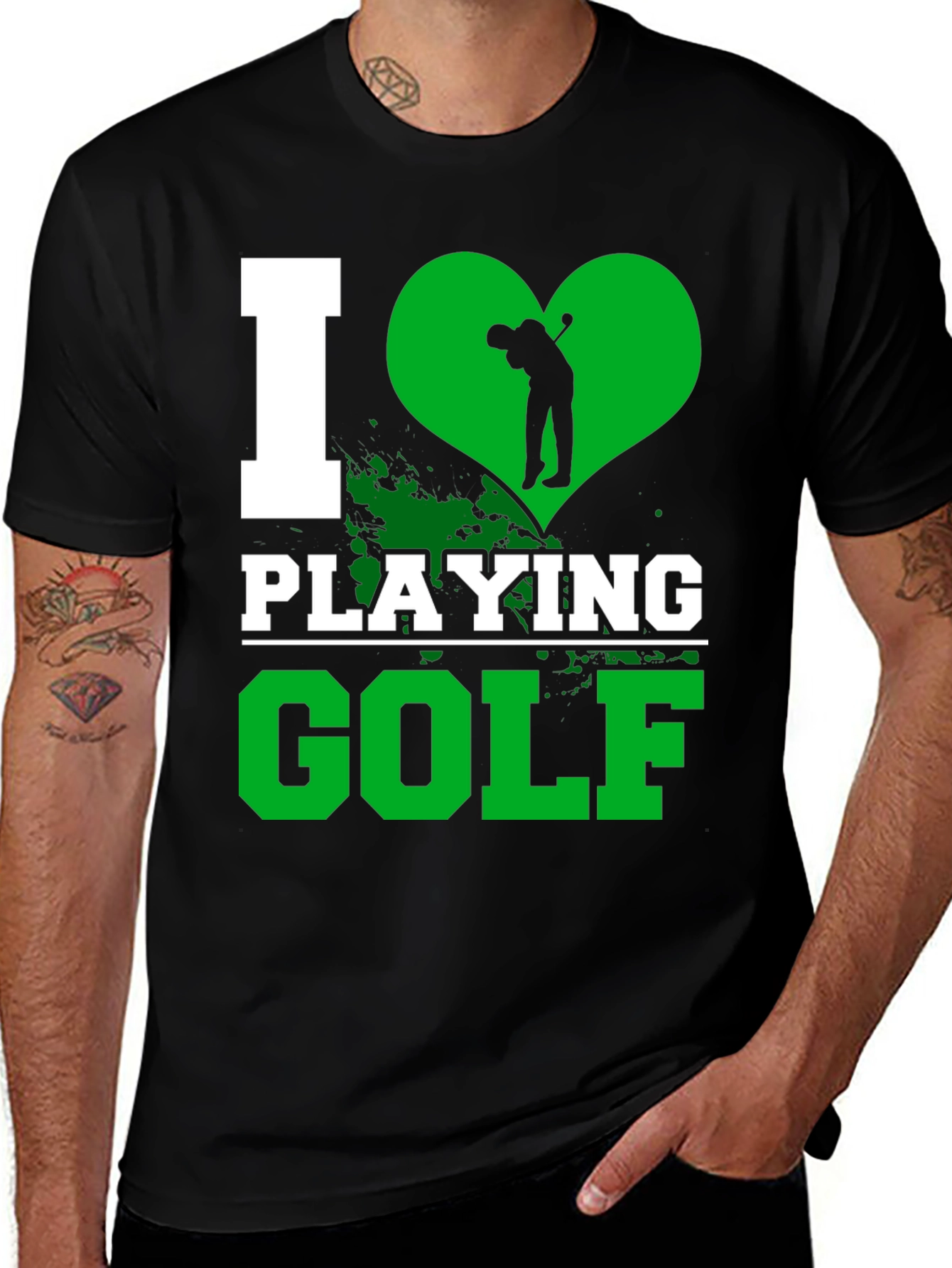 I Love Playing Golf Graphic T-Shirt