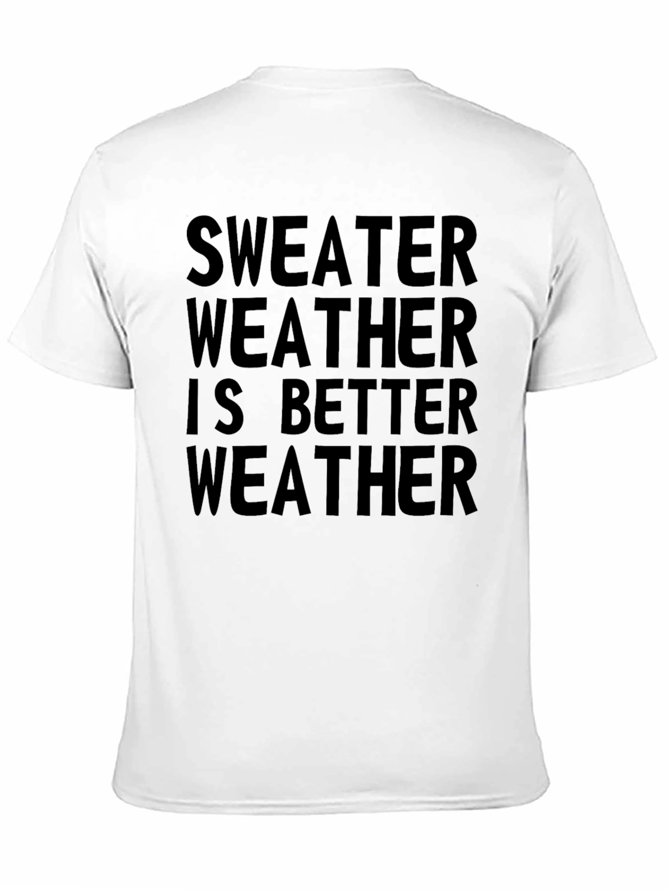 Sweater Weather Tee - Black Crew Neck T-Shirt