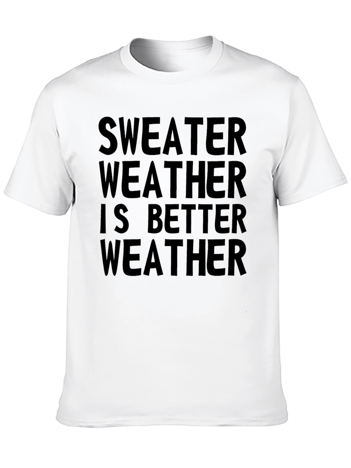 Sweater Weather Tee - Black Crew Neck T-Shirt