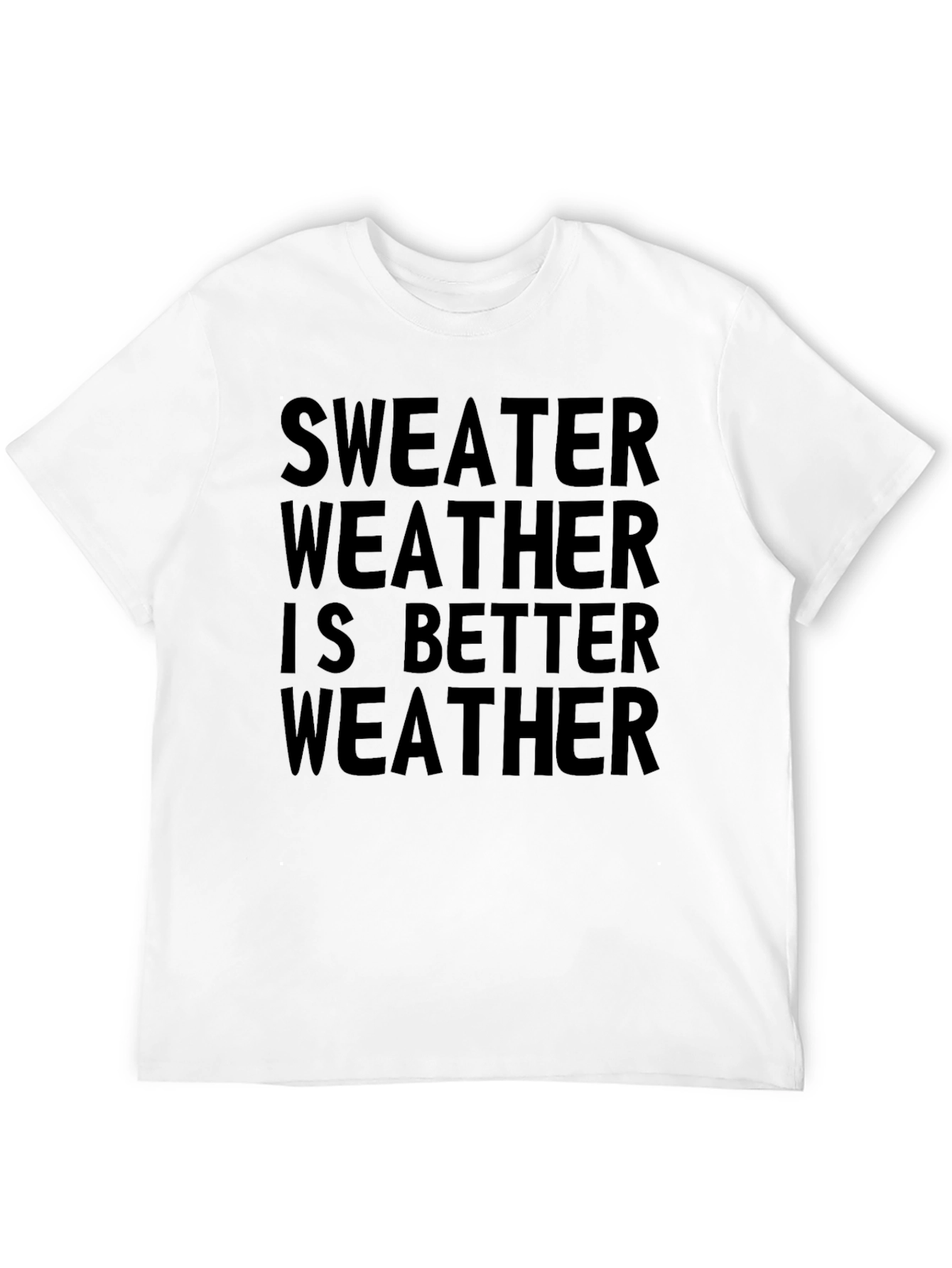 Sweater Weather Tee - Black Crew Neck T-Shirt