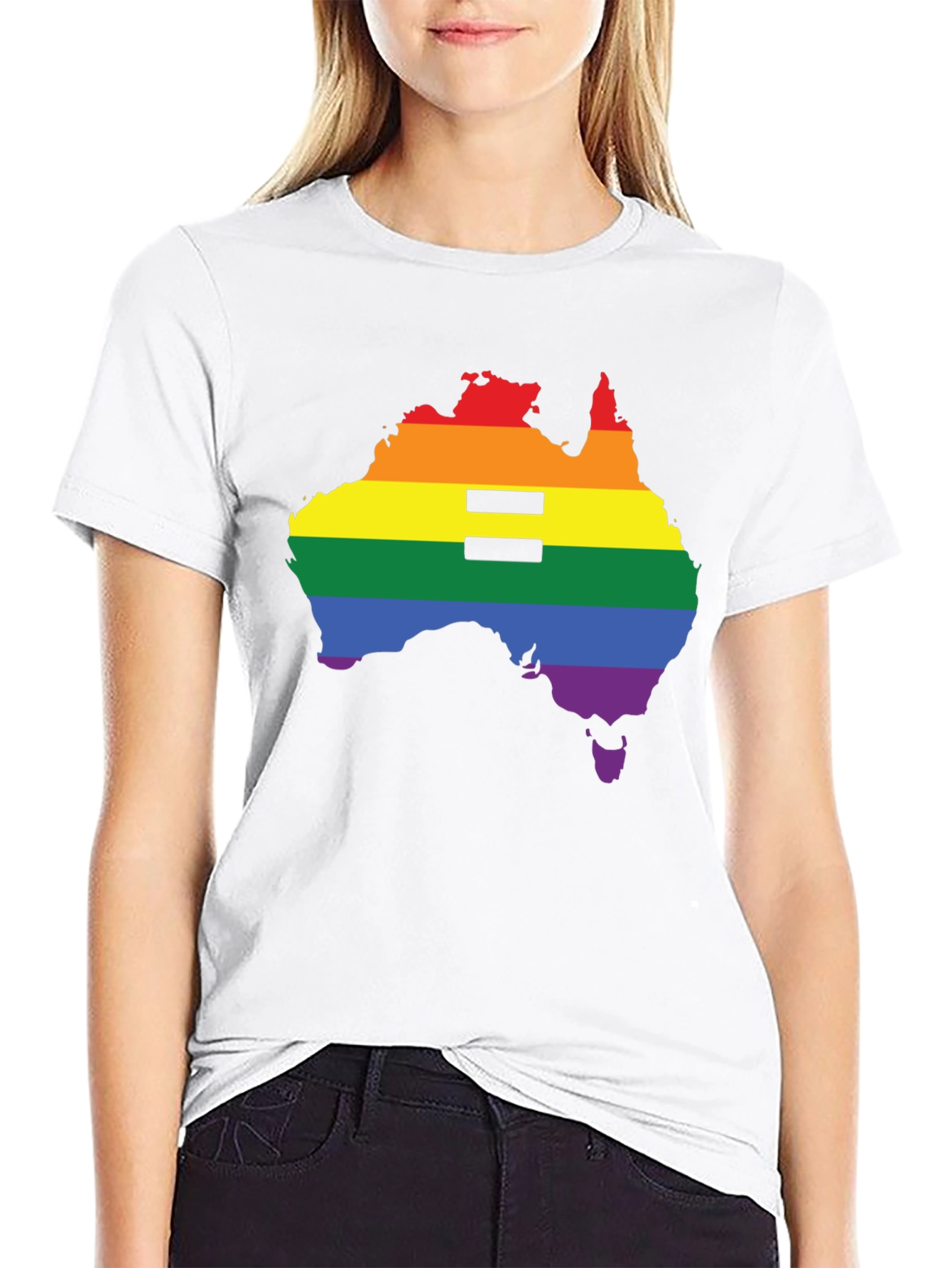 Equality Pride Australia Map T-Shirt