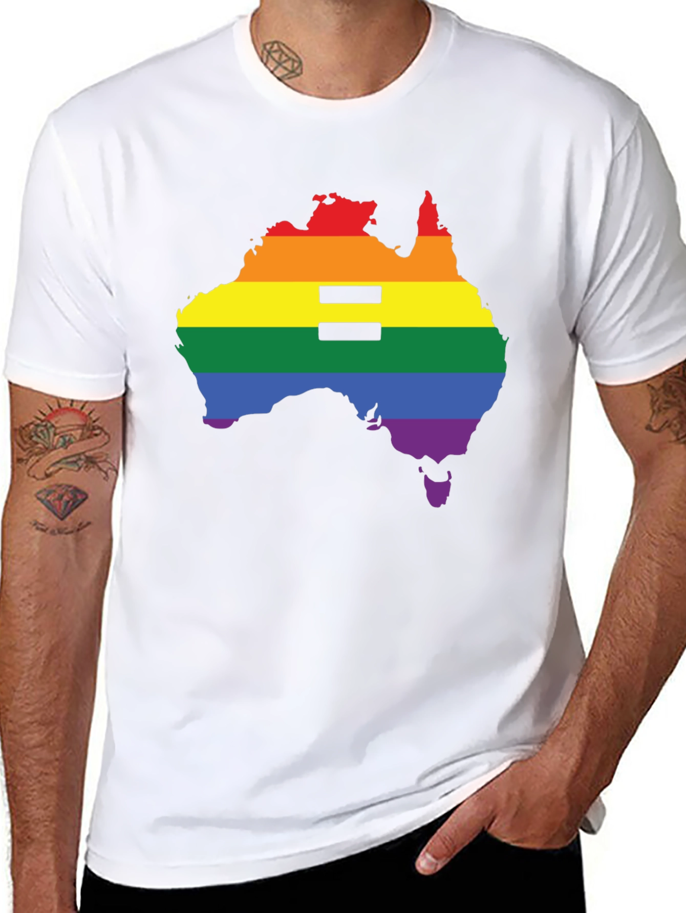 Equality Pride Australia Map T-Shirt