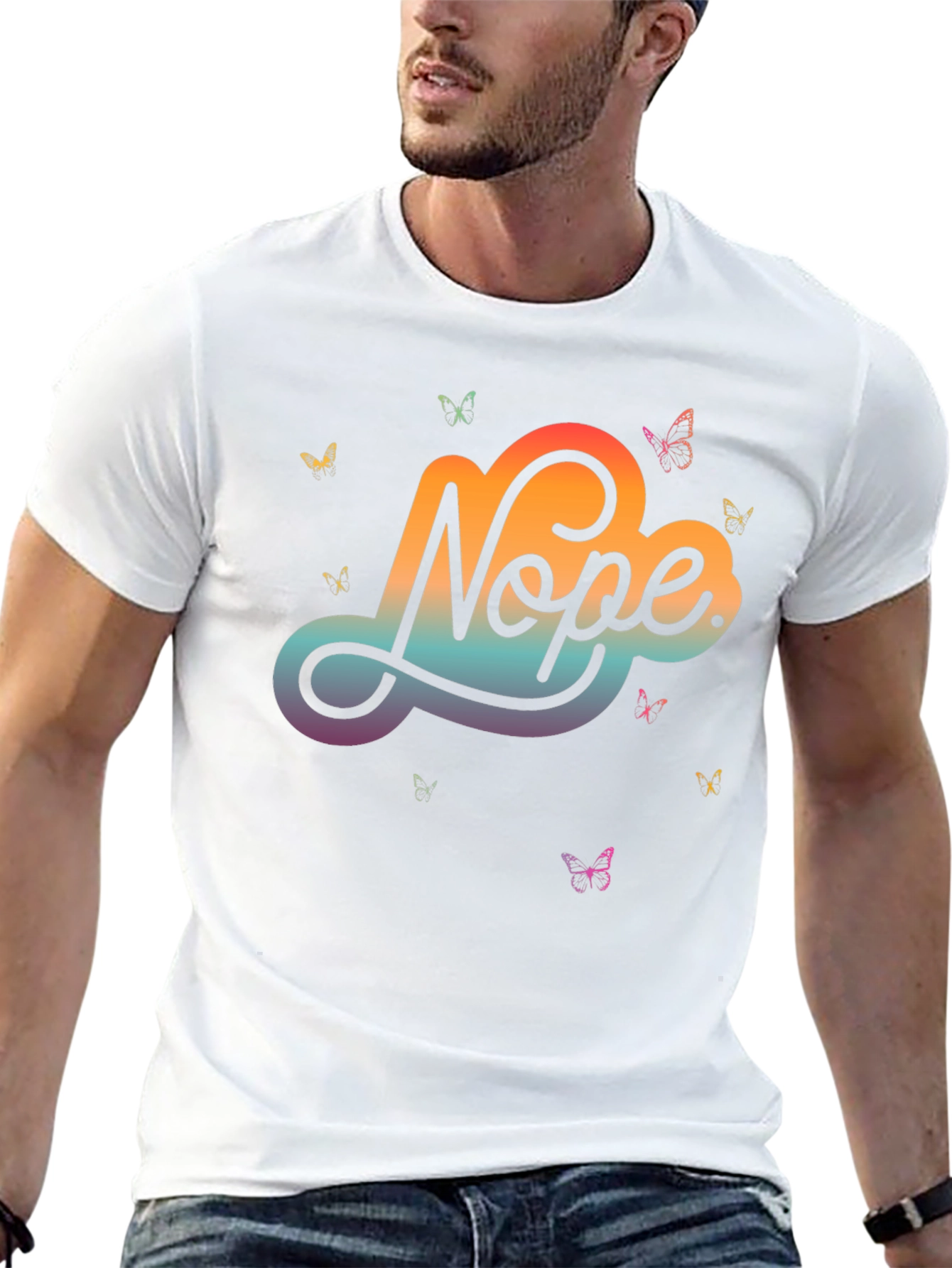 Nope Butterfly Graphic Tee