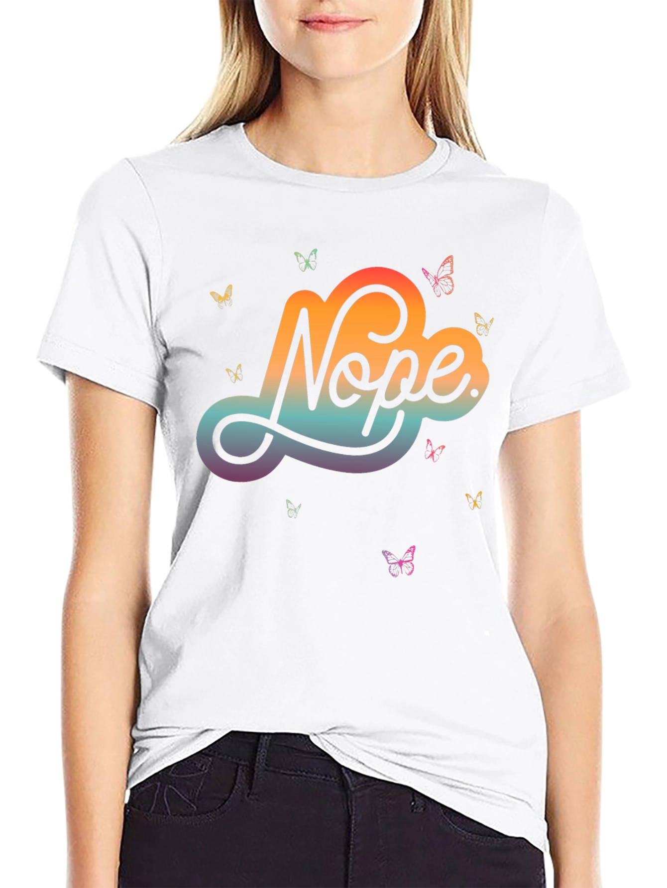 Nope Butterfly Graphic Tee