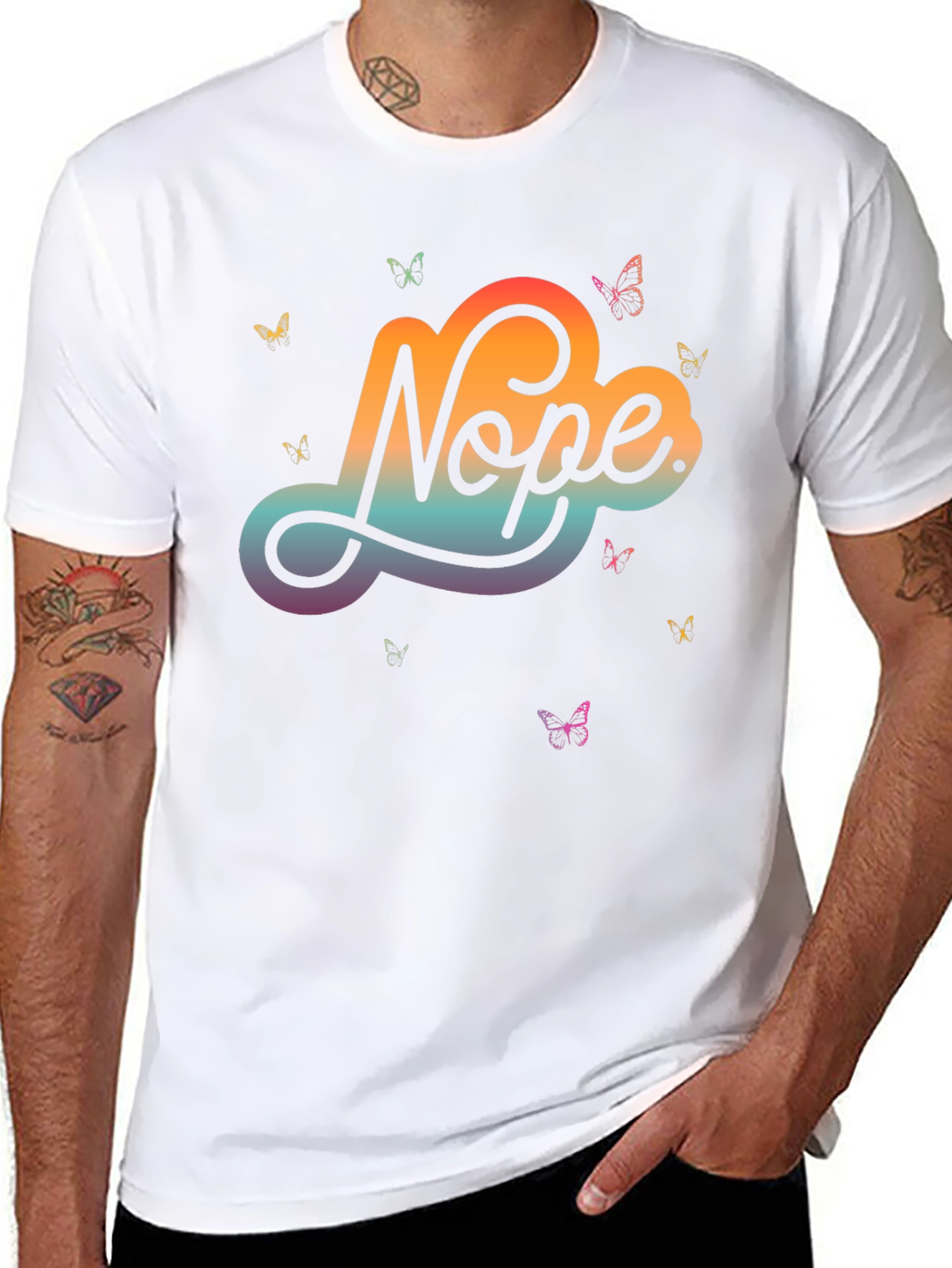 Nope Butterfly Graphic Tee