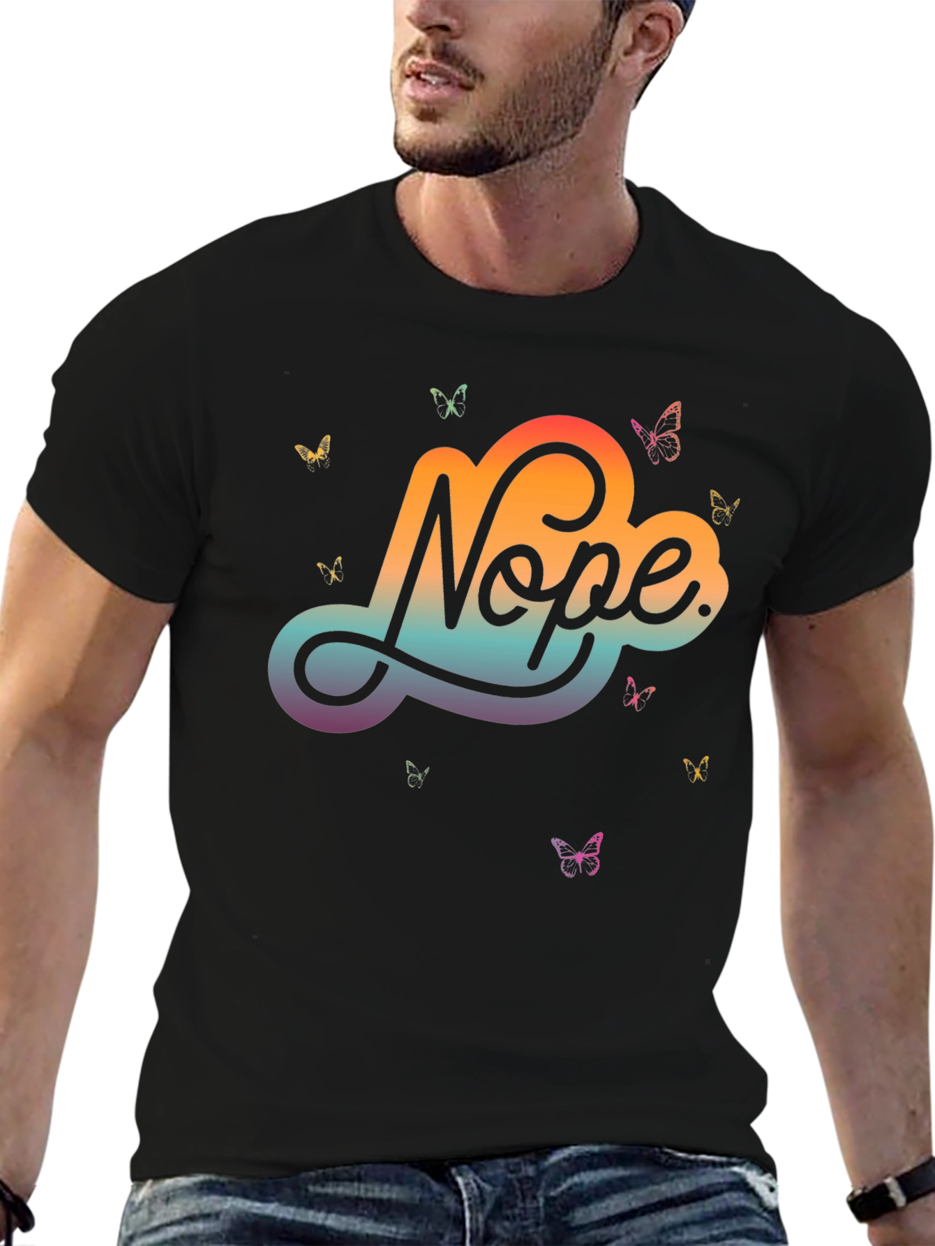 Nope Butterfly Graphic Tee