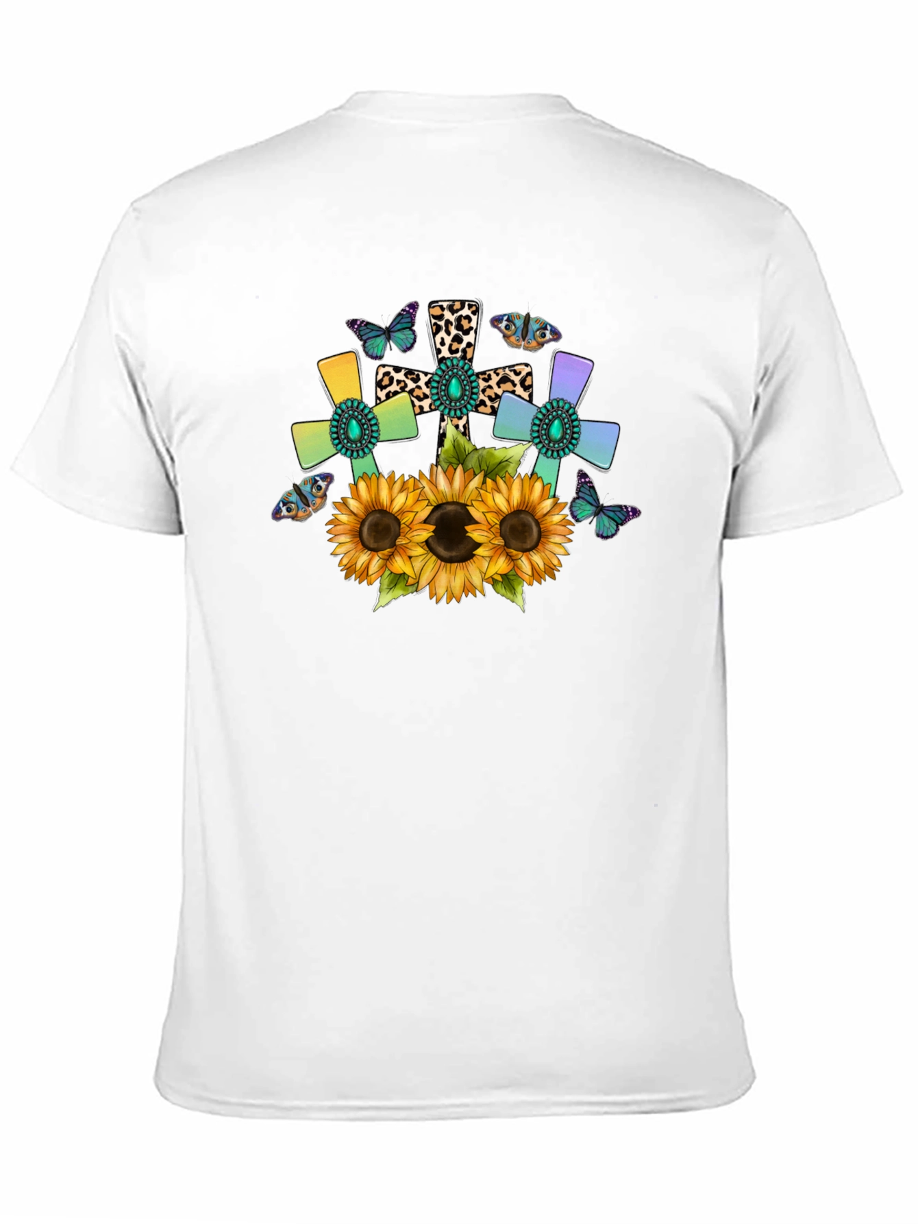 Sunflower Cross Graphic Tee