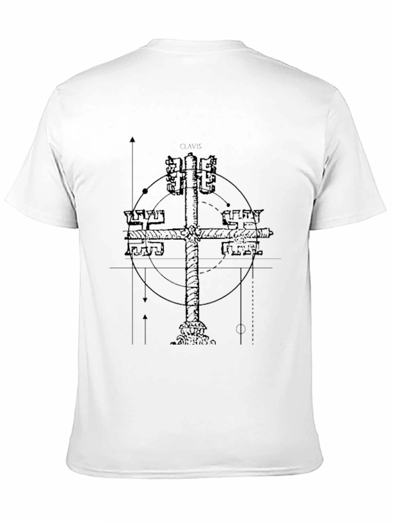 Esoteric Cross Graphic Tee - Dark Arts Style