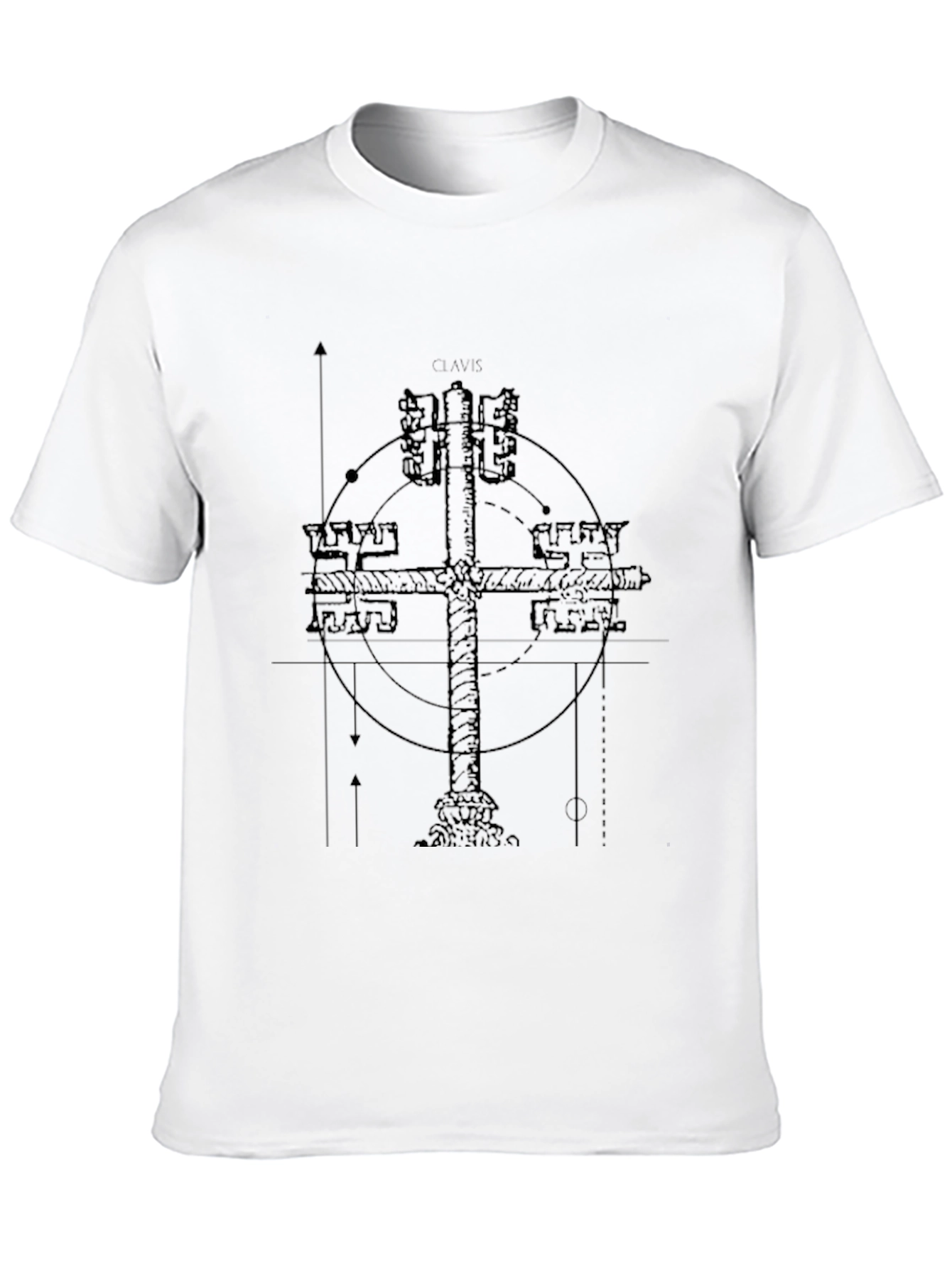 Esoteric Cross Graphic Tee - Dark Arts Style