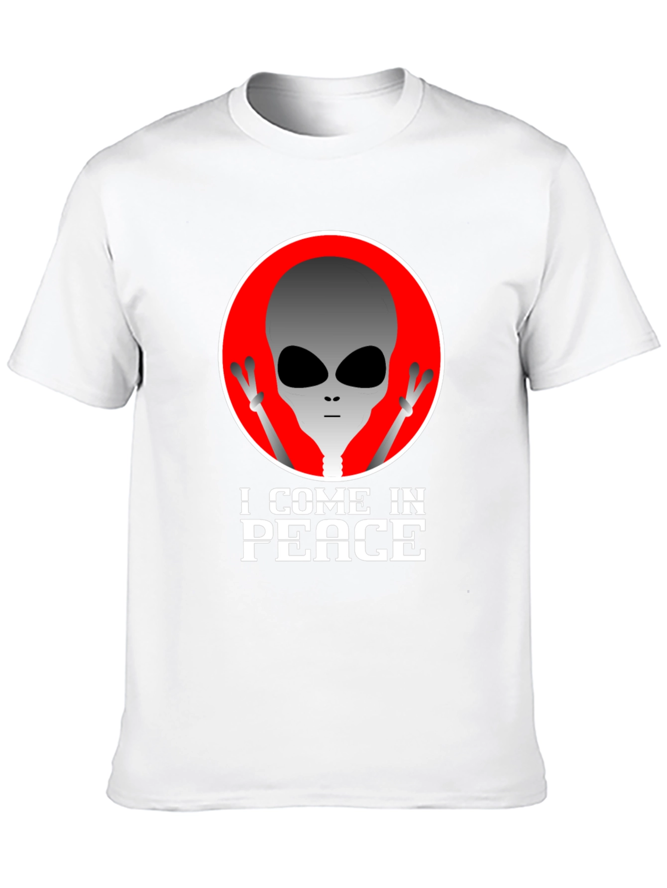 I Come In Peace Alien Graphic Tee - Black
