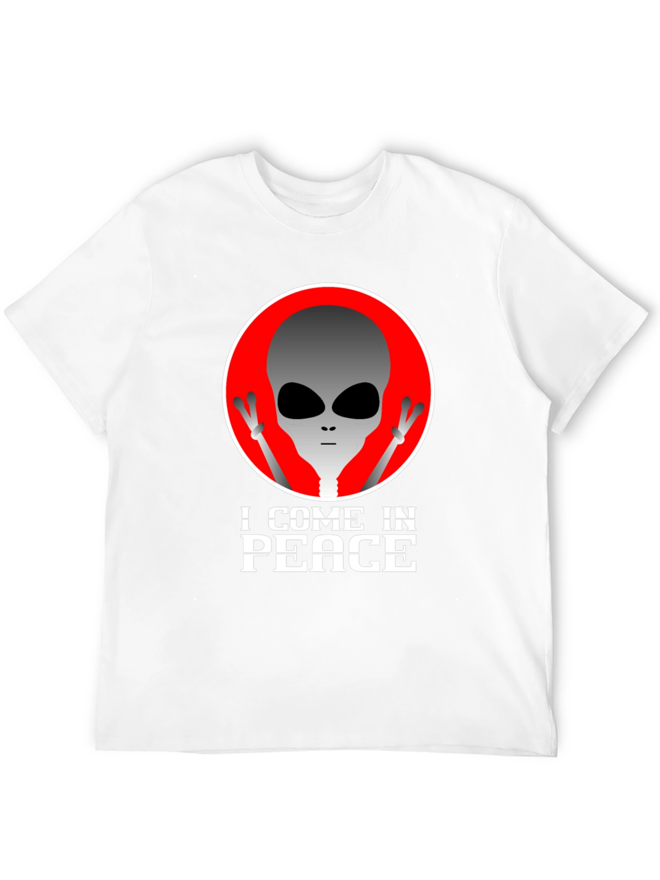 I Come In Peace Alien Graphic Tee - Black