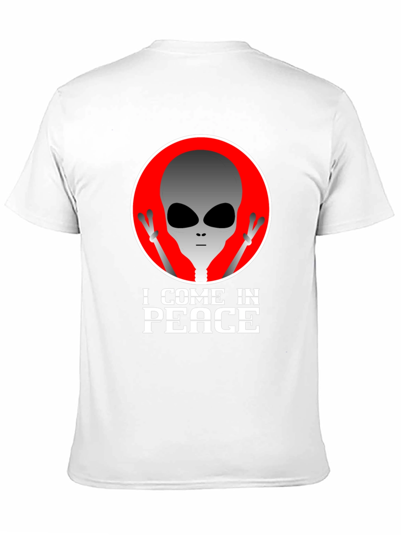 I Come In Peace Alien Graphic Tee - Black