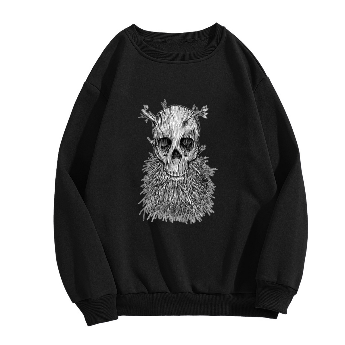 Skull Tree Fusion Dark Art Design - Crewneck Sweatshirt | Skull, Gothic, Dark Art Gift