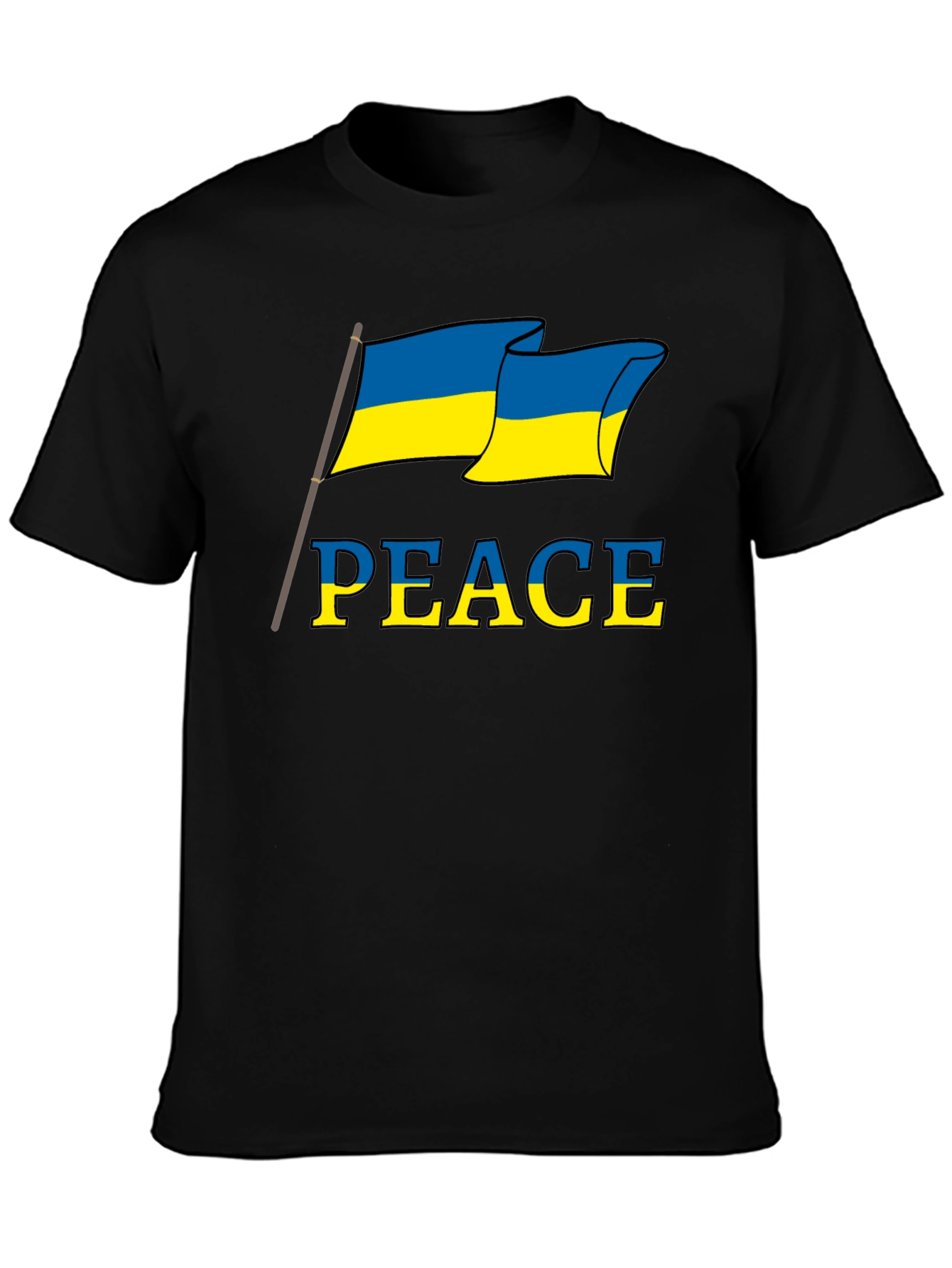 Ukraine Peace Flag Graphic T-Shirt