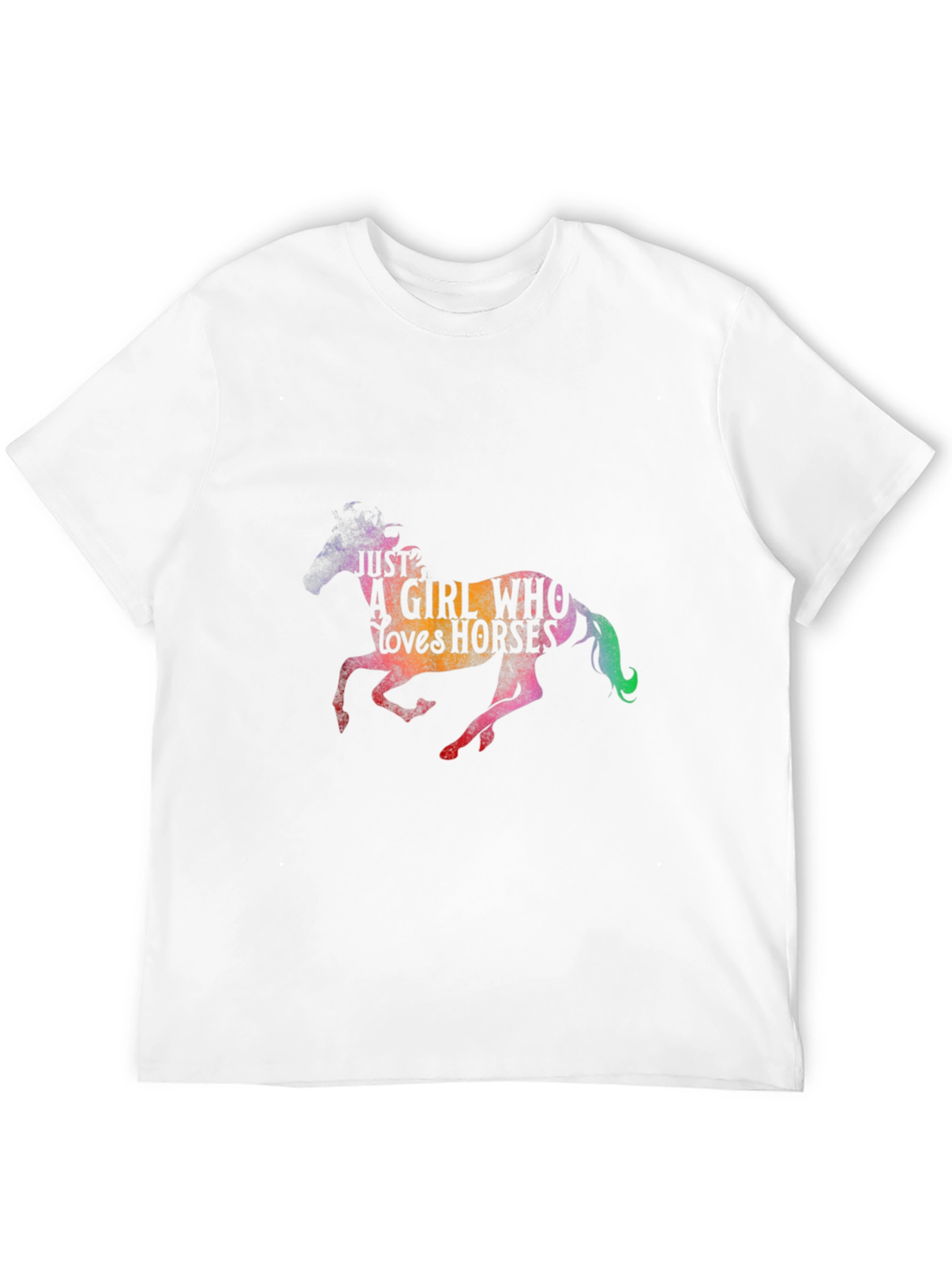 Just A Girl Who Loves Horses Black T-Shirt