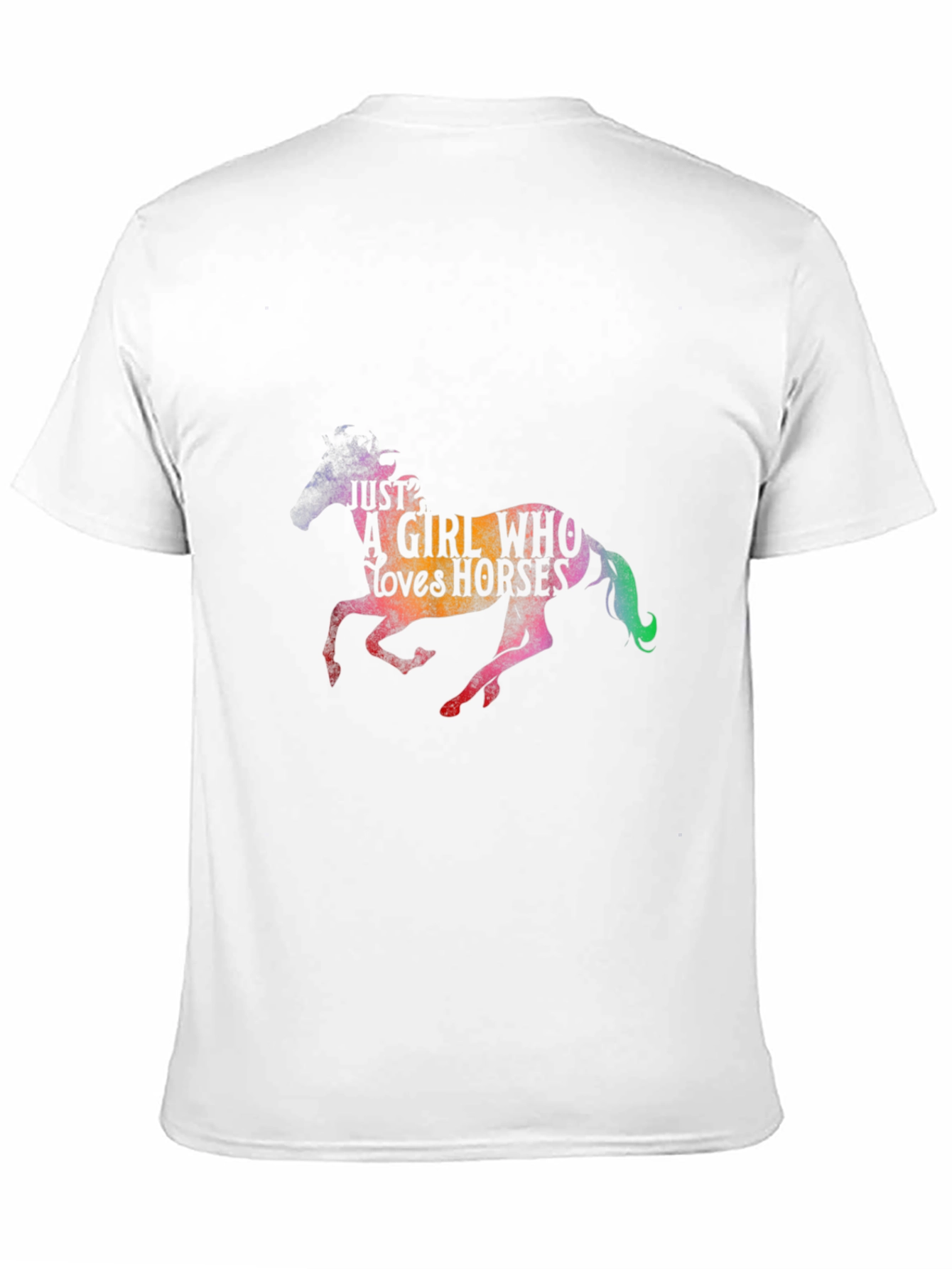 Just A Girl Who Loves Horses Black T-Shirt