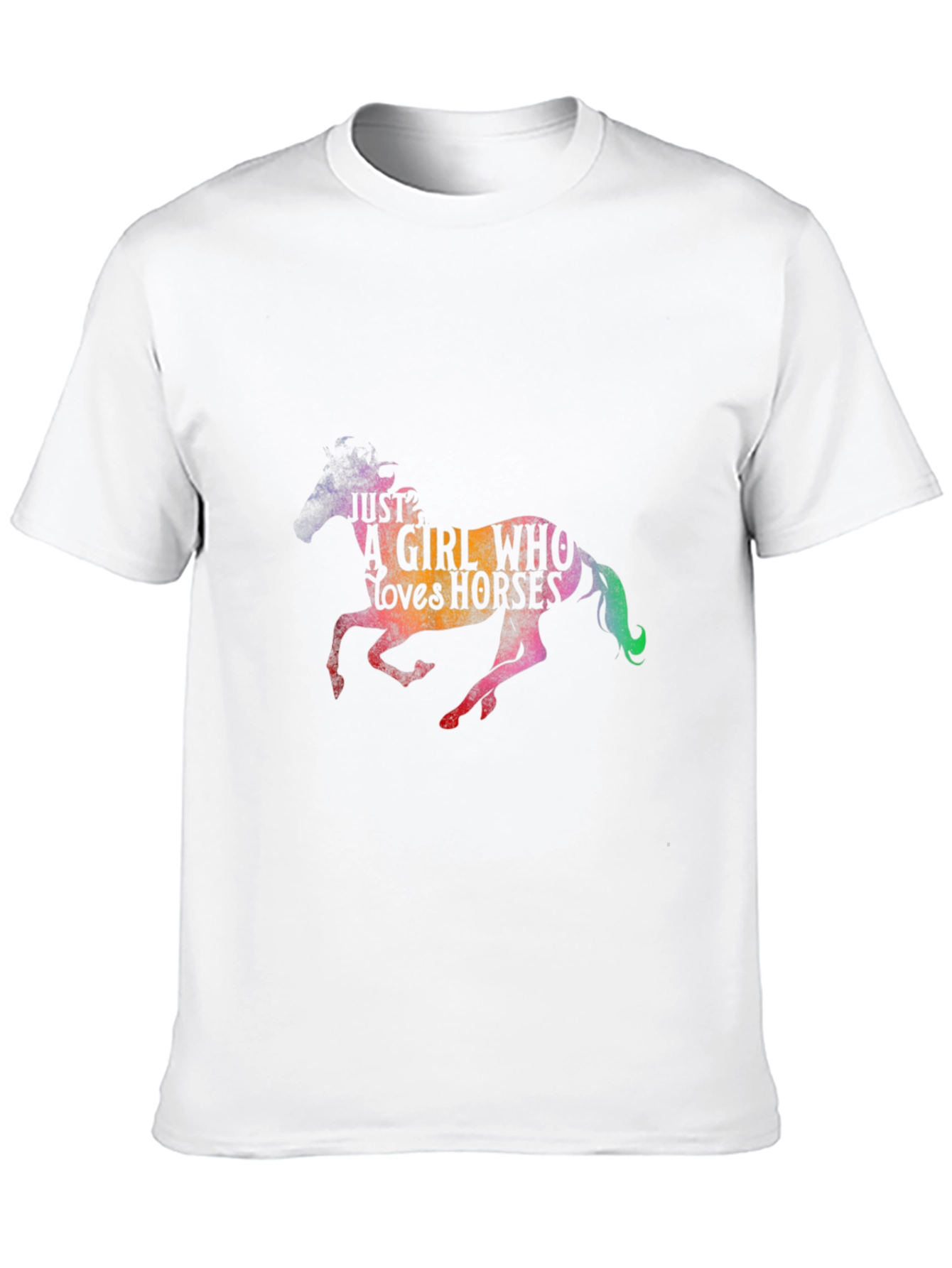 Just A Girl Who Loves Horses Black T-Shirt
