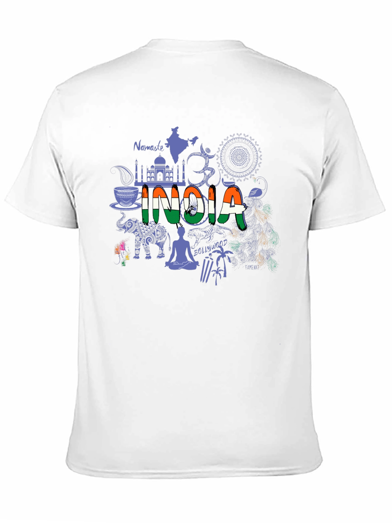 India Graphic Print Black T-Shirt