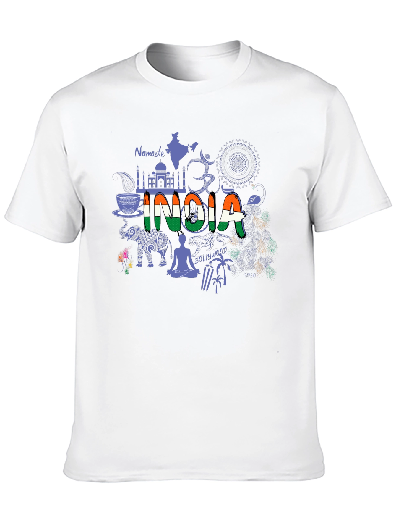 India Graphic Print Black T-Shirt