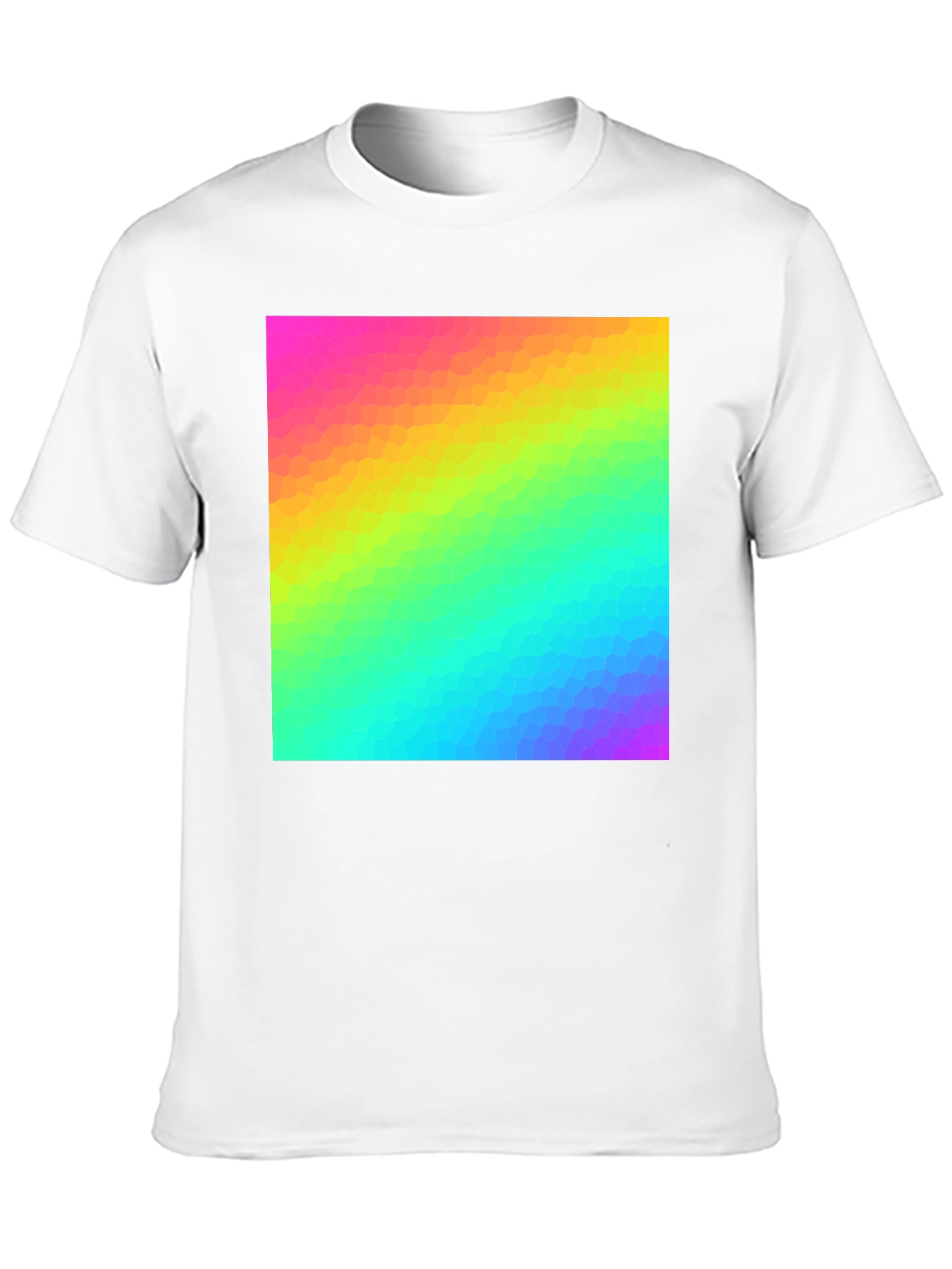 Rainbow Spectrum Graphic Print Black T-Shirt