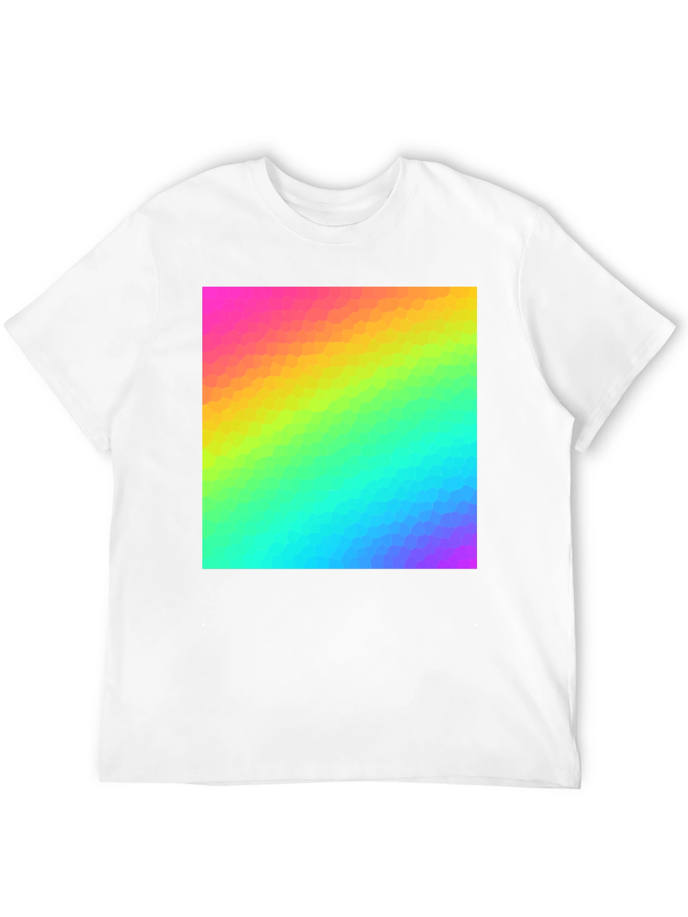 Rainbow Spectrum Graphic Print Black T-Shirt