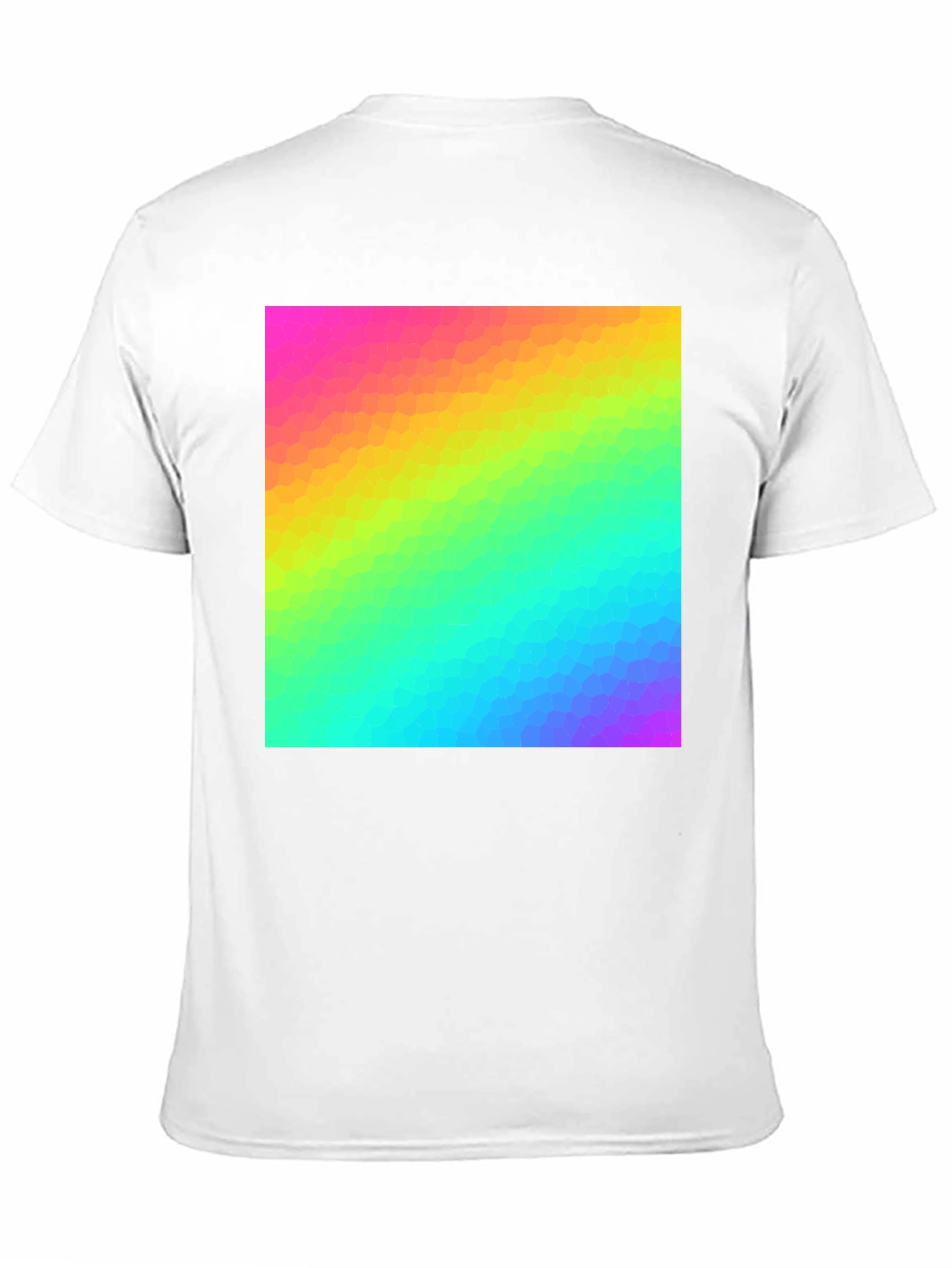 Rainbow Spectrum Graphic Print Black T-Shirt