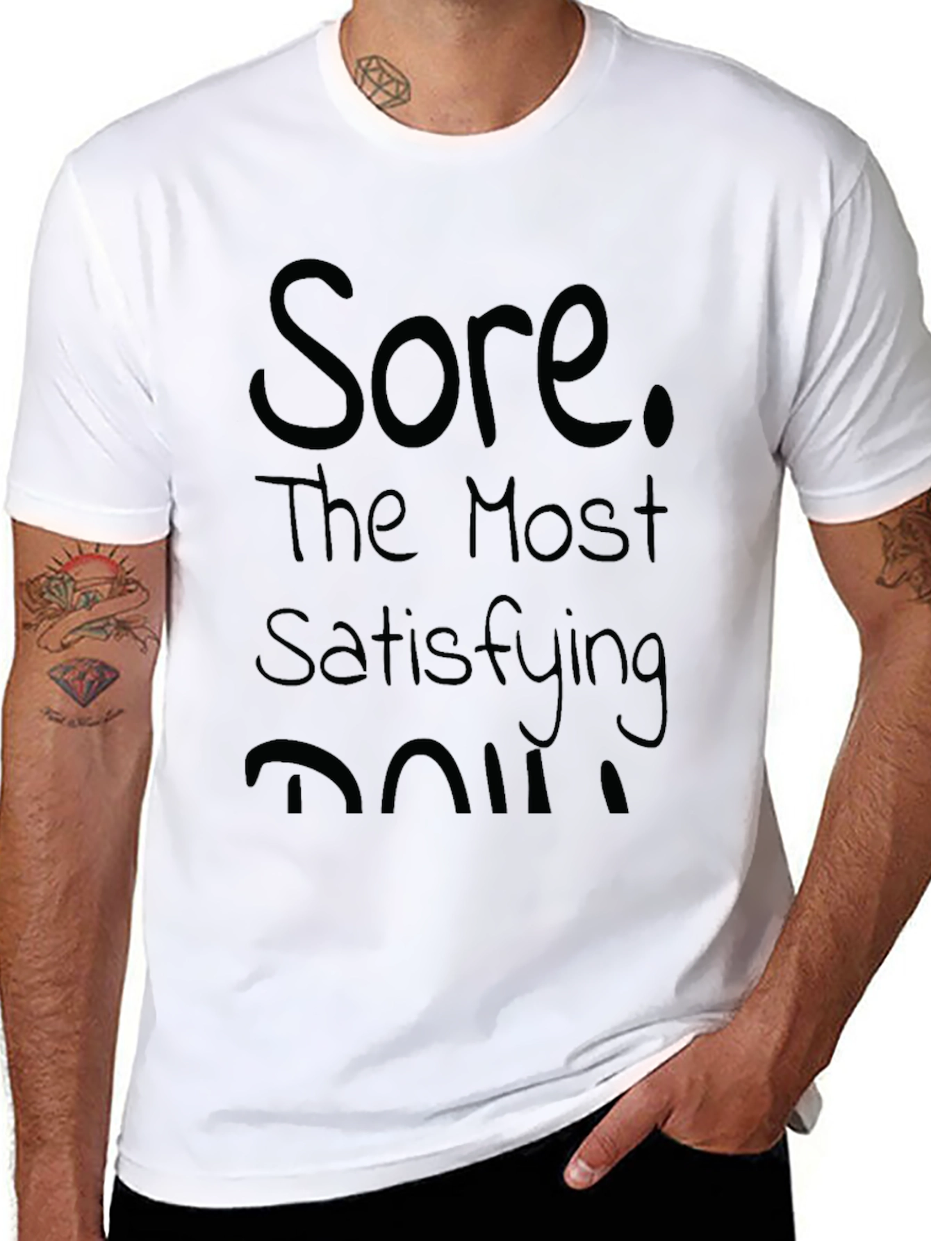 Sore the Most Satisfying Feeling Black T-Shirt