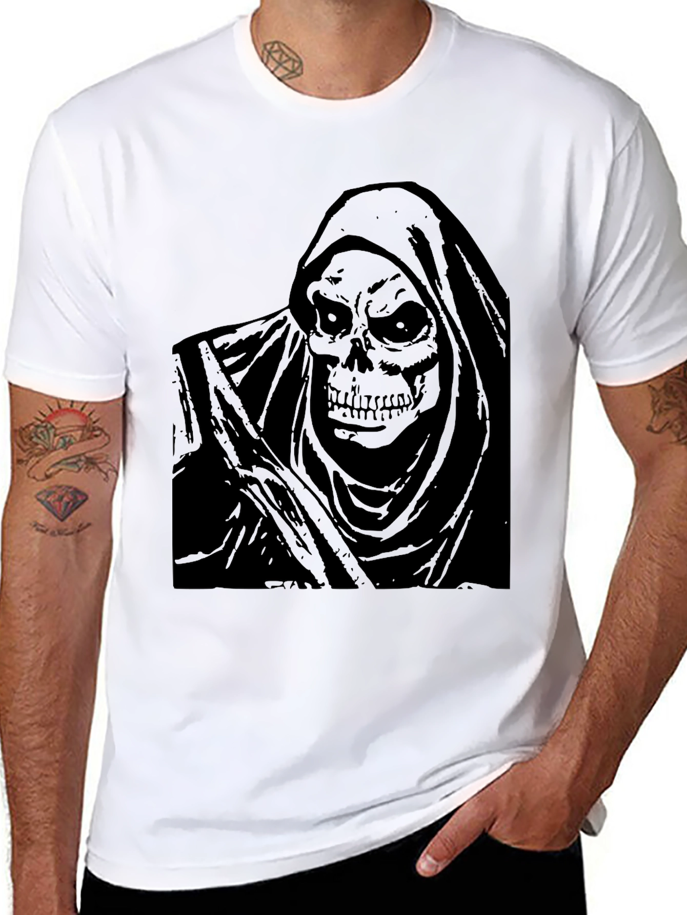 Grim Reaper Graphic T-Shirt - Mens Black Tee