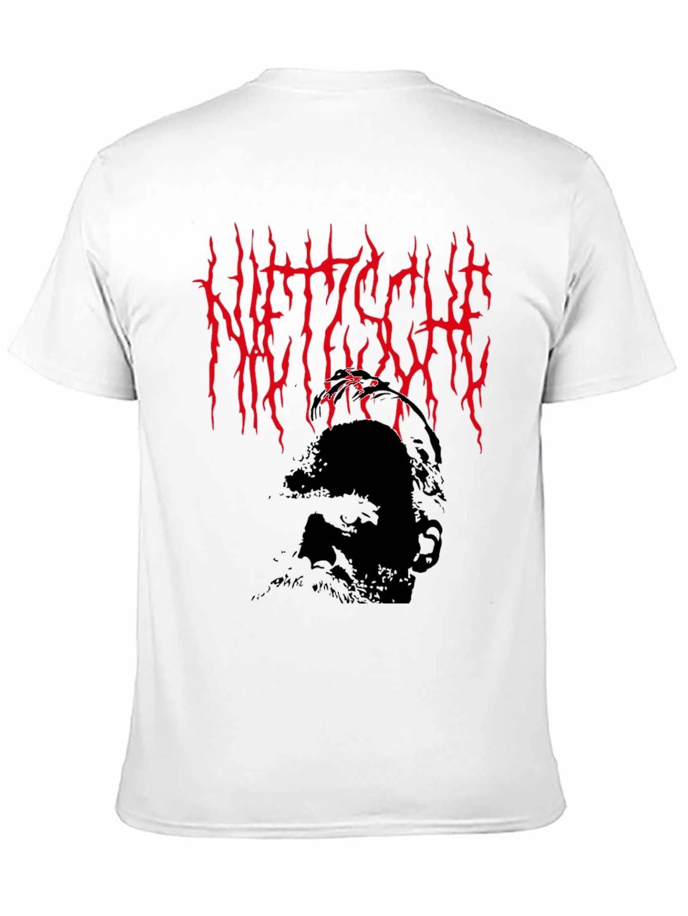 Nietzsche Heavy Metal Style Graphic T-Shirt