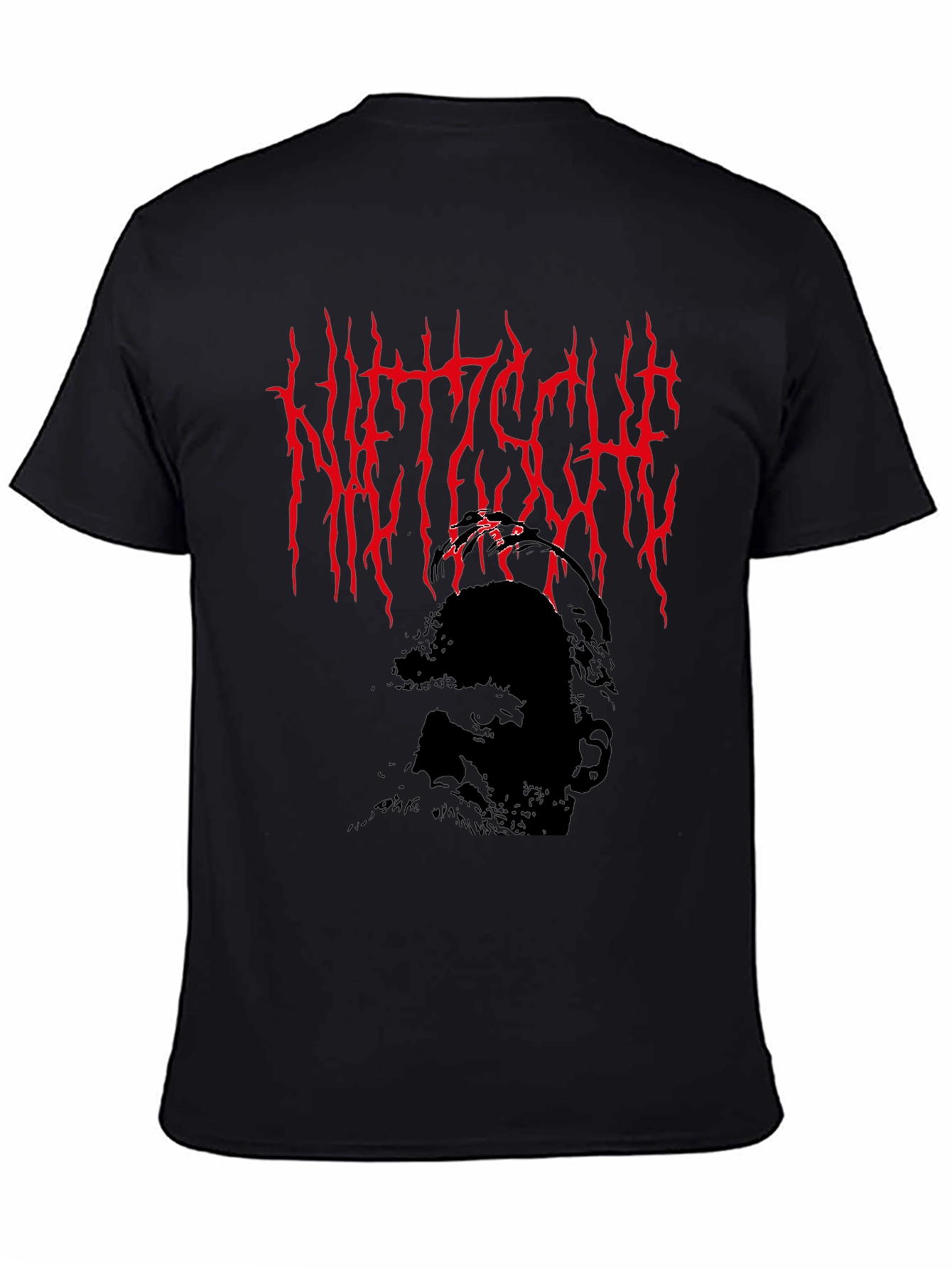 Nietzsche Heavy Metal Style Graphic T-Shirt