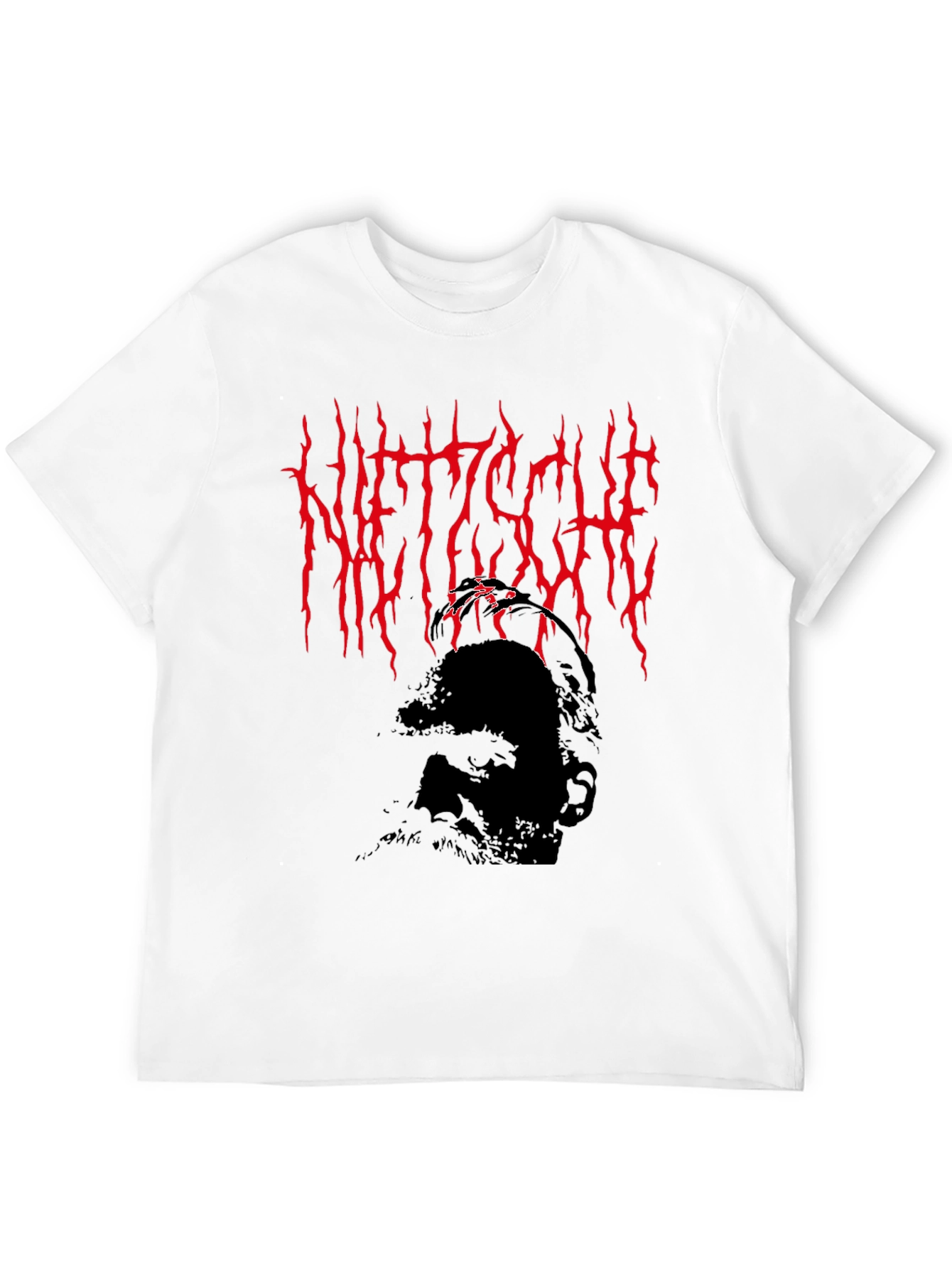 Nietzsche Heavy Metal Style Graphic T-Shirt