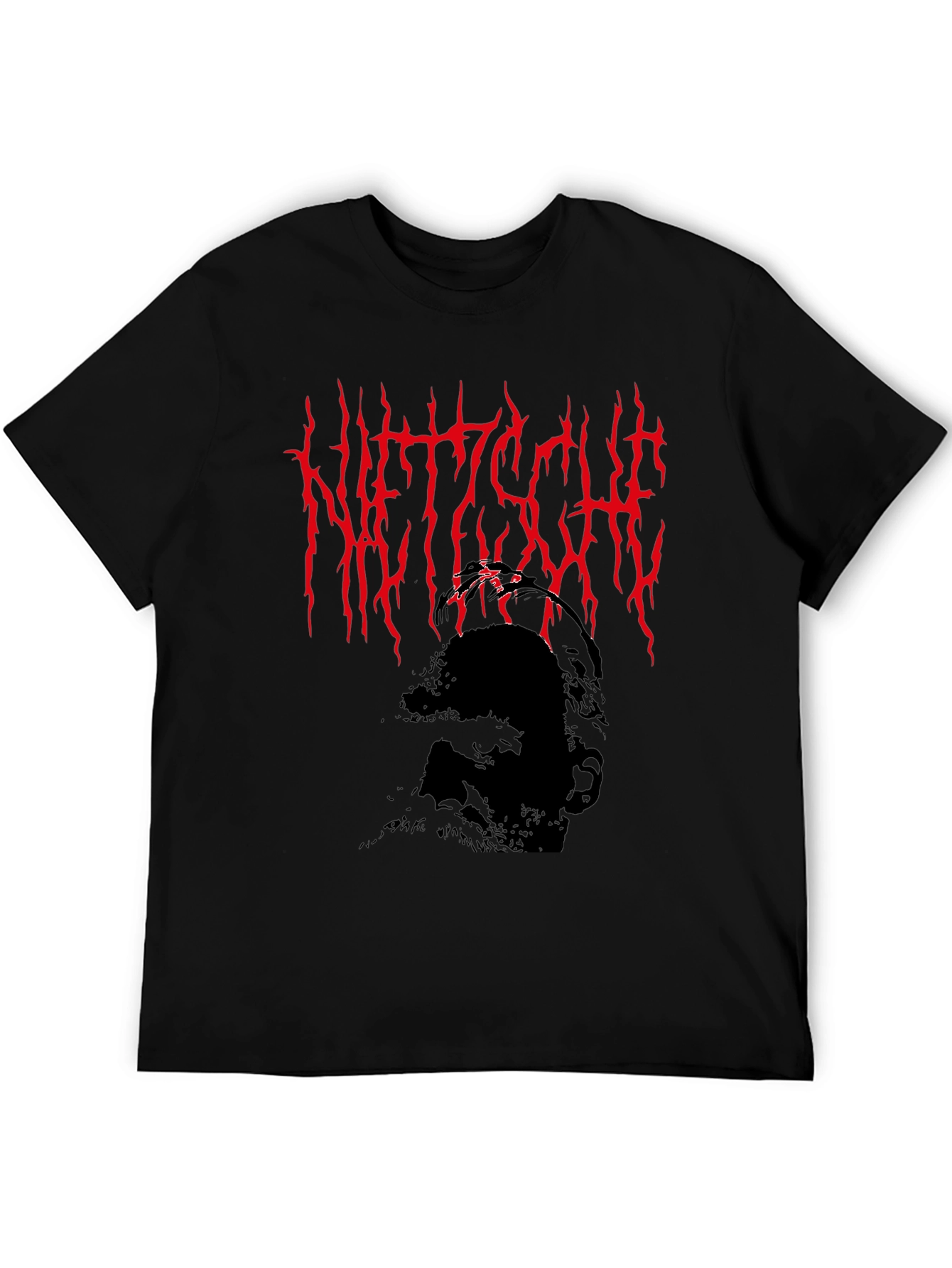 Nietzsche Heavy Metal Style Graphic T-Shirt