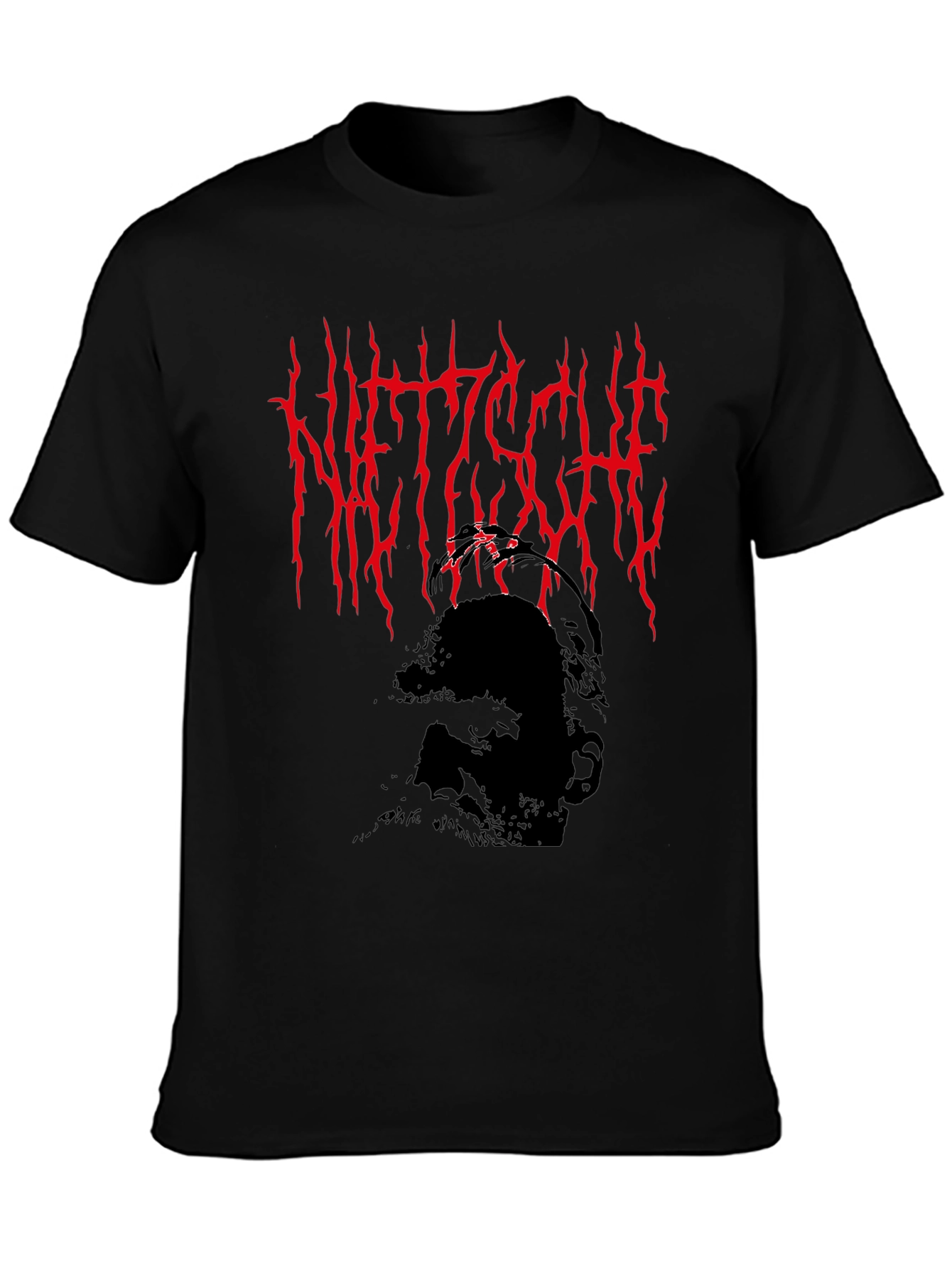 Nietzsche Heavy Metal Style Graphic T-Shirt