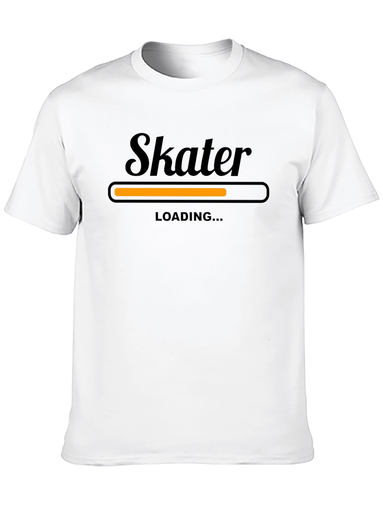 Skater Loading T-Shirt - Black Graphic Tee