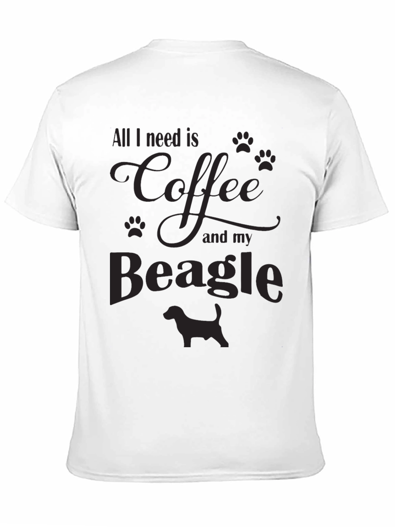 Coffee & Beagle T-Shirt - Mens Casual Tee