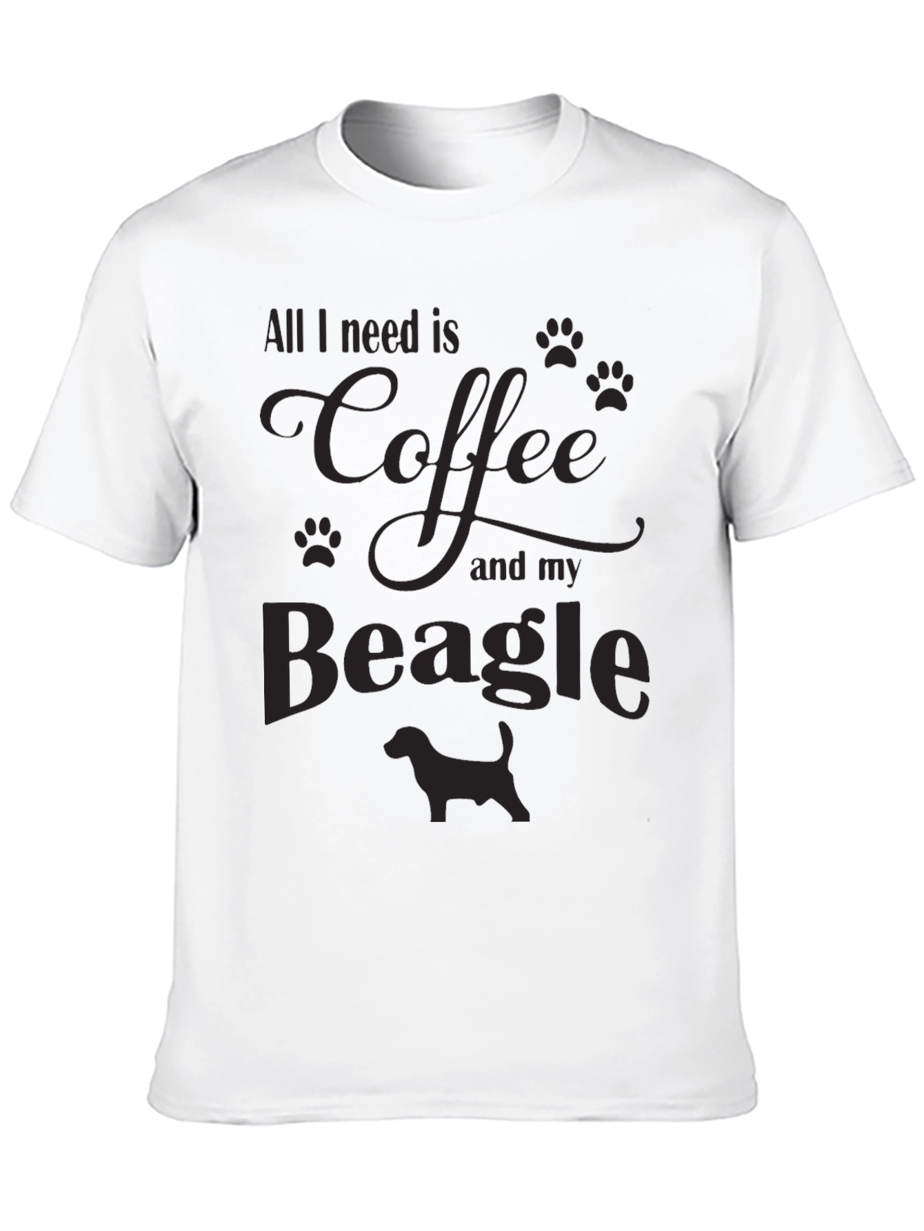 Coffee & Beagle T-Shirt - Mens Casual Tee