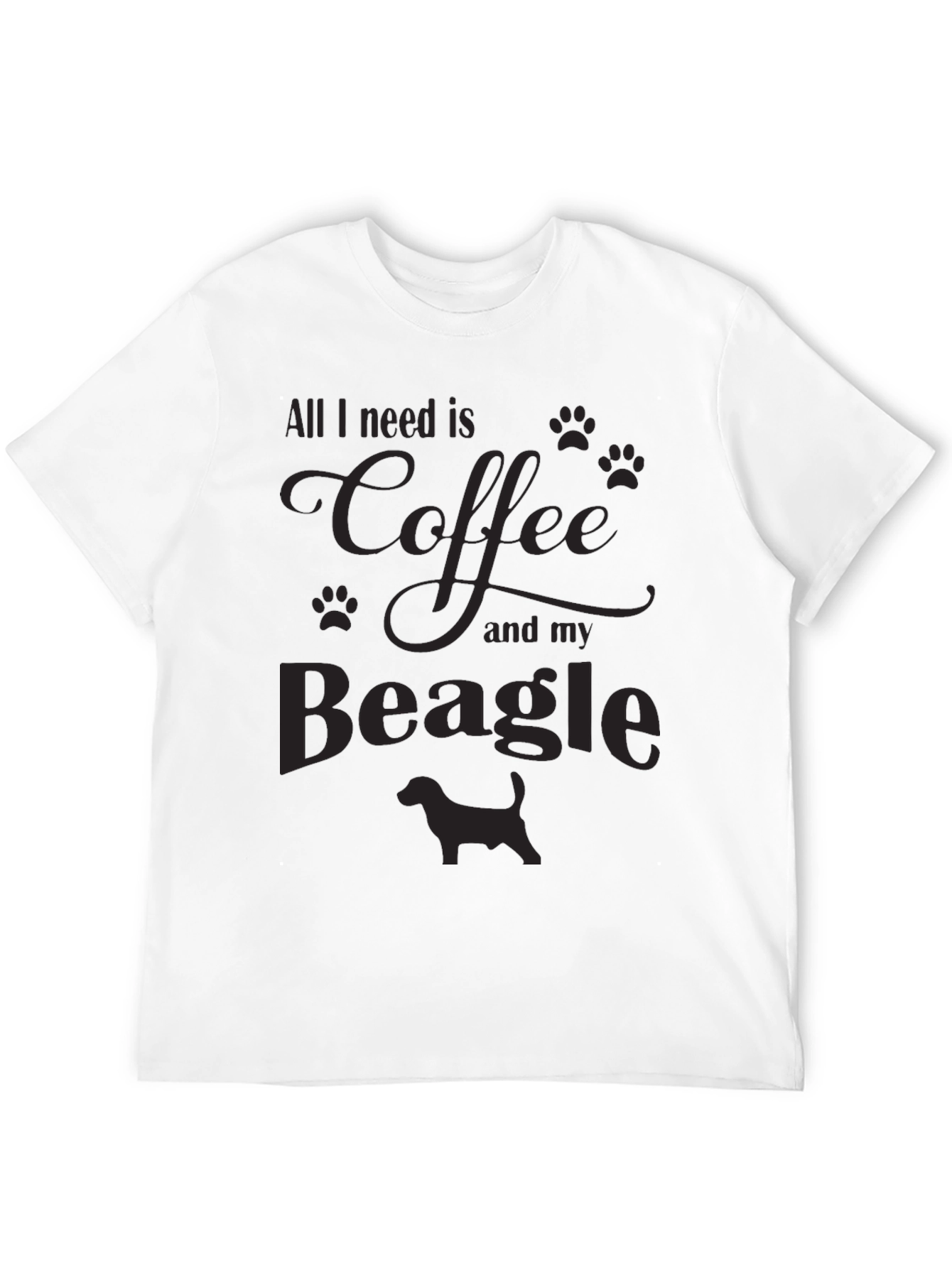 Coffee & Beagle T-Shirt - Mens Casual Tee