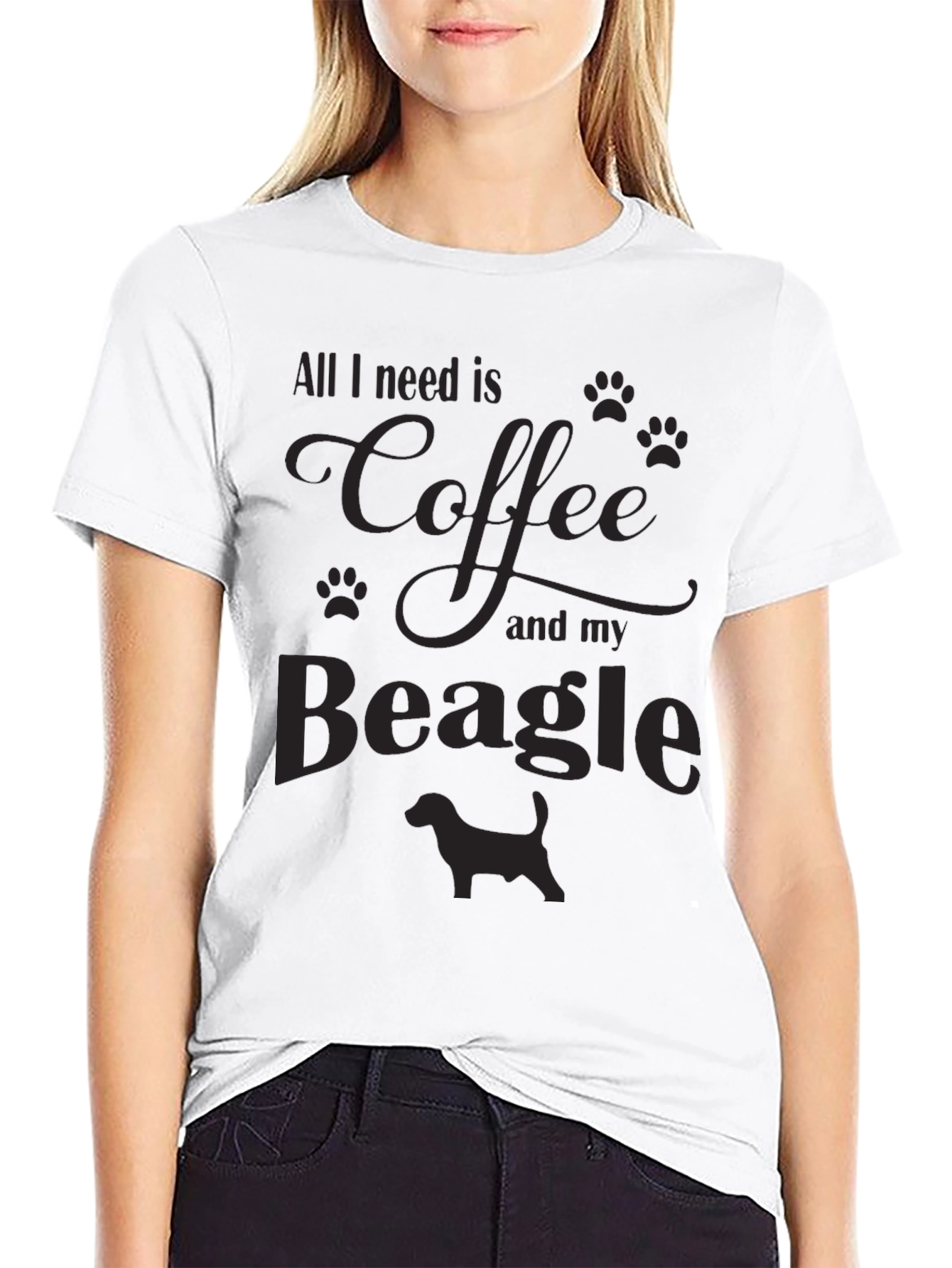 Coffee & Beagle T-Shirt - Mens Casual Tee