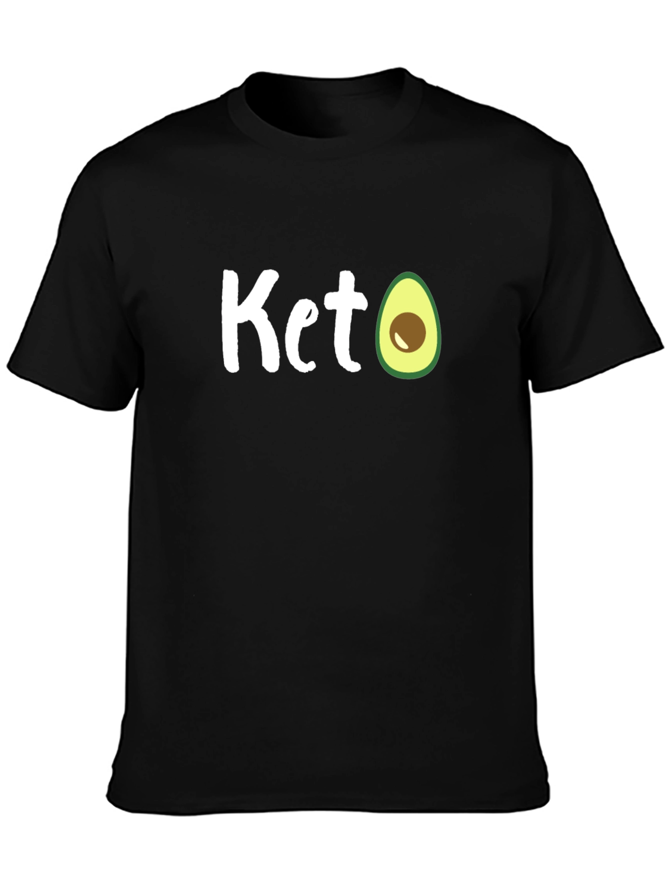 Keto Avocado T-Shirt - Black Cotton Tee
