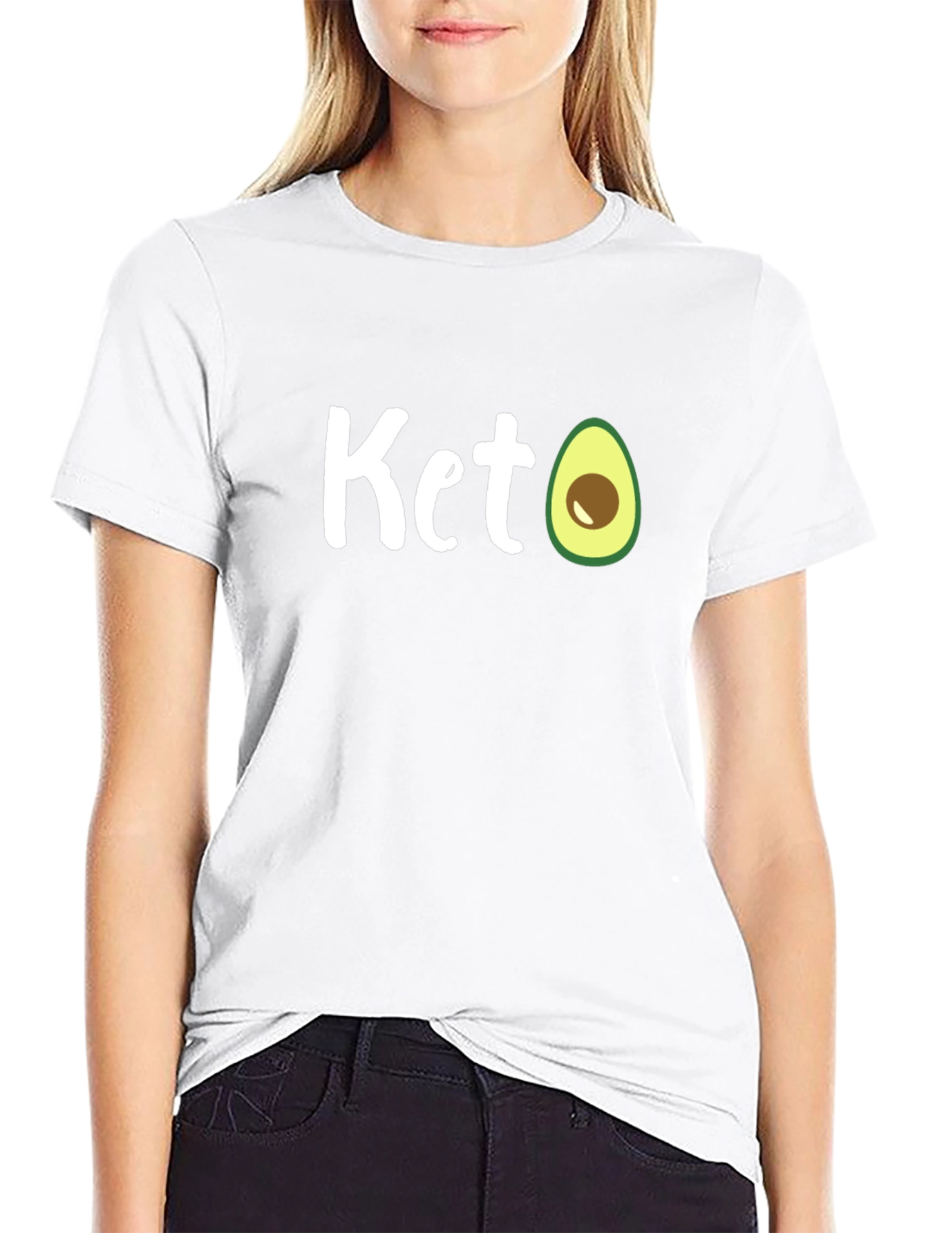 Keto Avocado T-Shirt - Black Cotton Tee