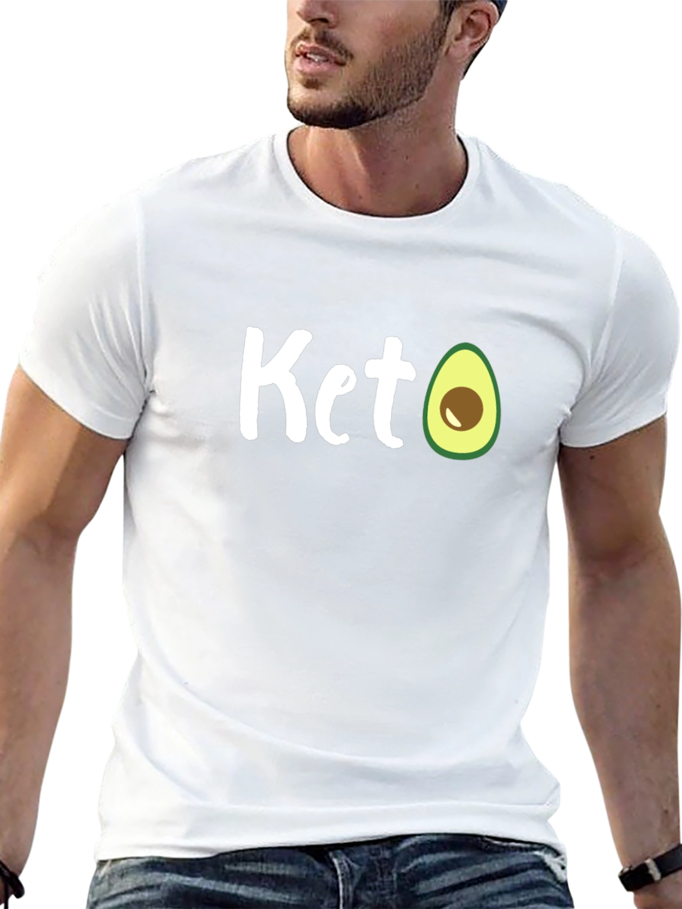 Keto Avocado T-Shirt - Black Cotton Tee