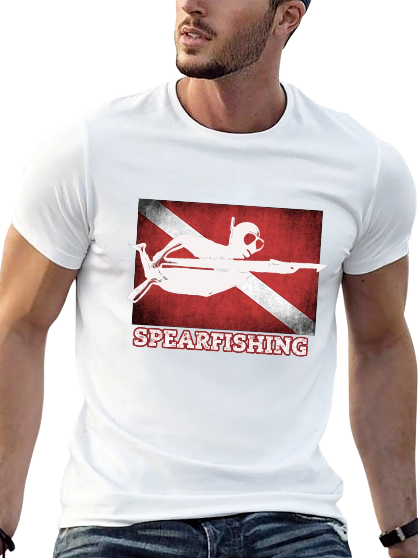 Spearfishing T-Shirt - Diver Flag Design