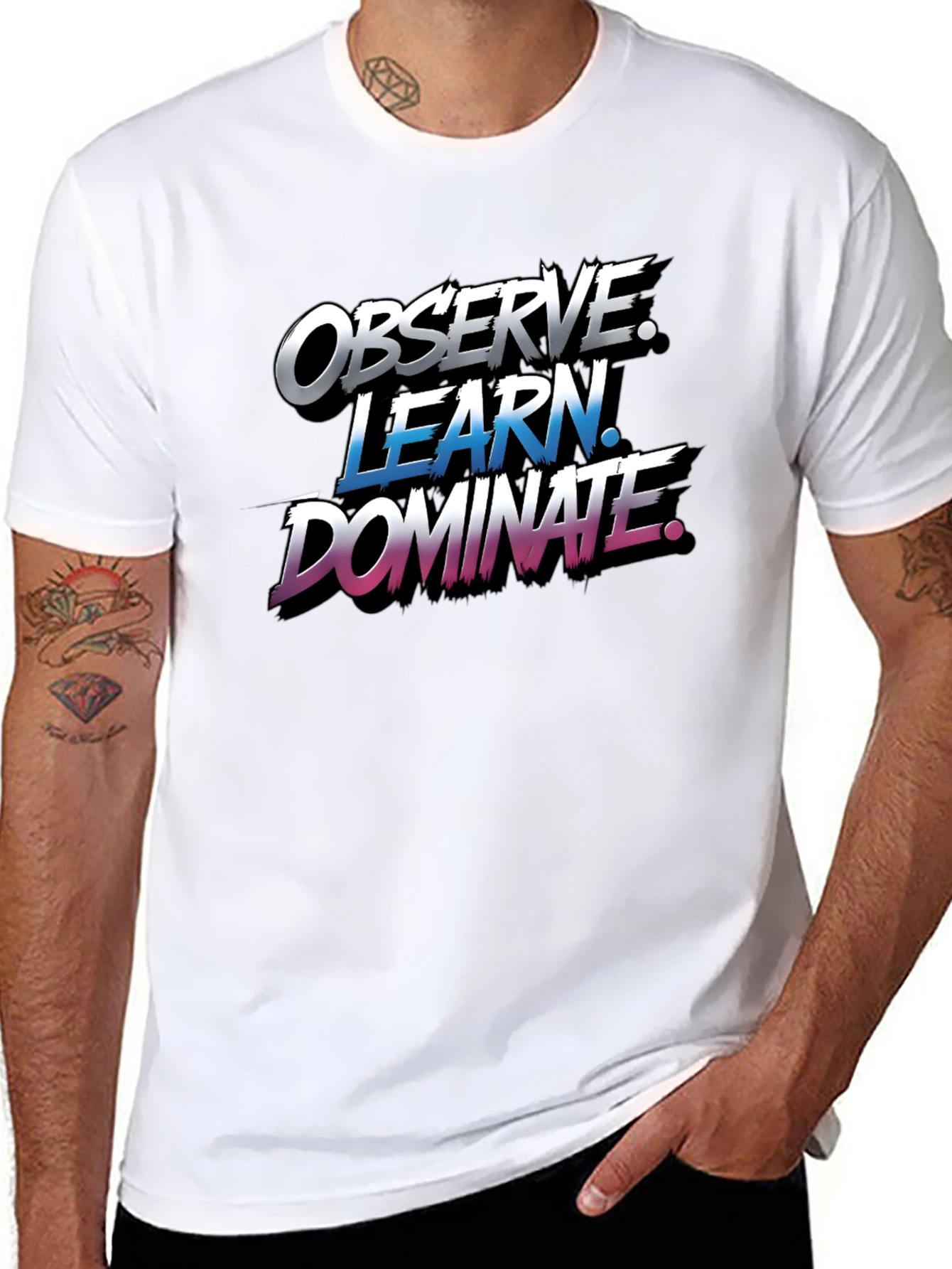 Observe Learn Dominate Graphic T-Shirt