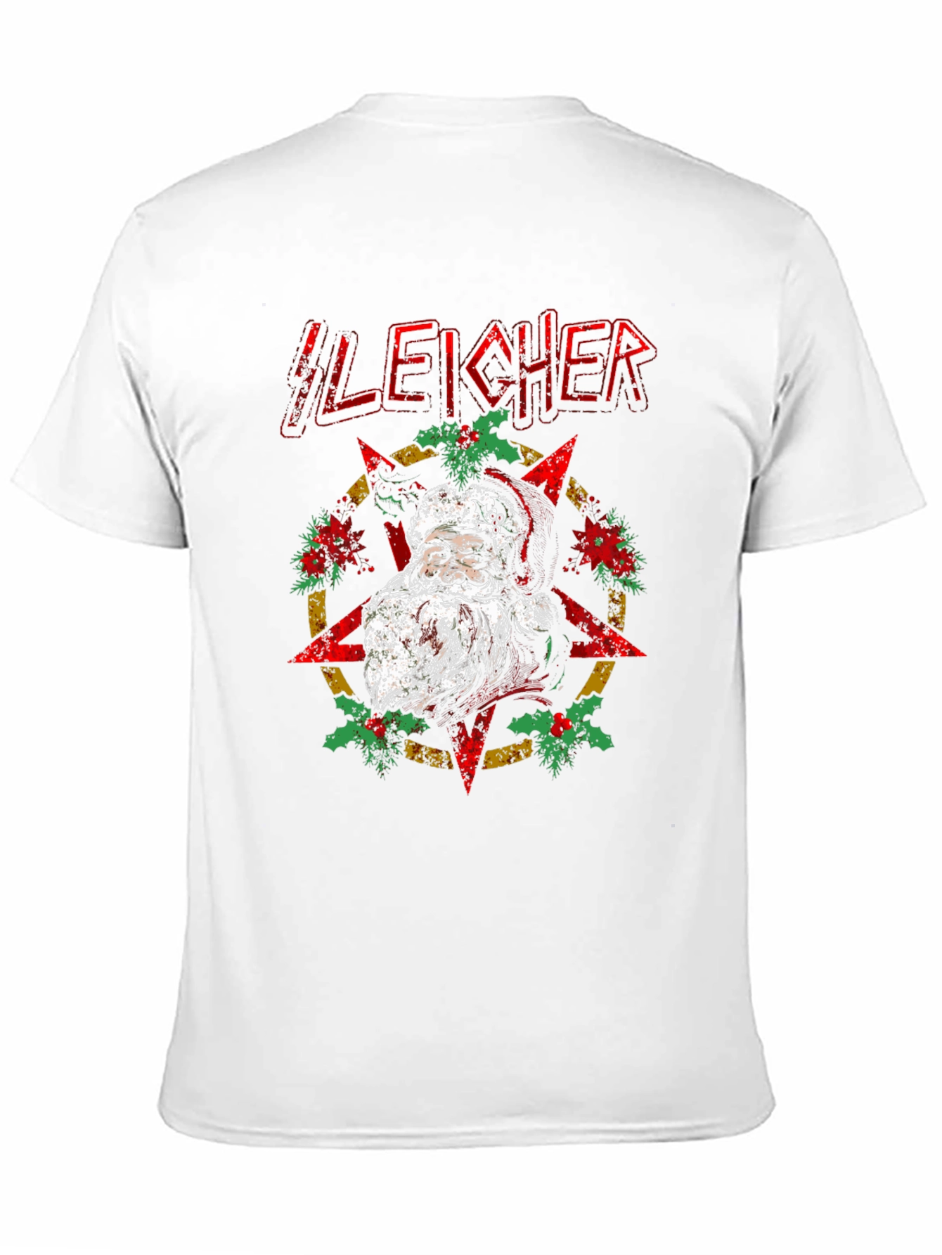 Sleigher Santa T-Shirt - Holiday Heavy Metal