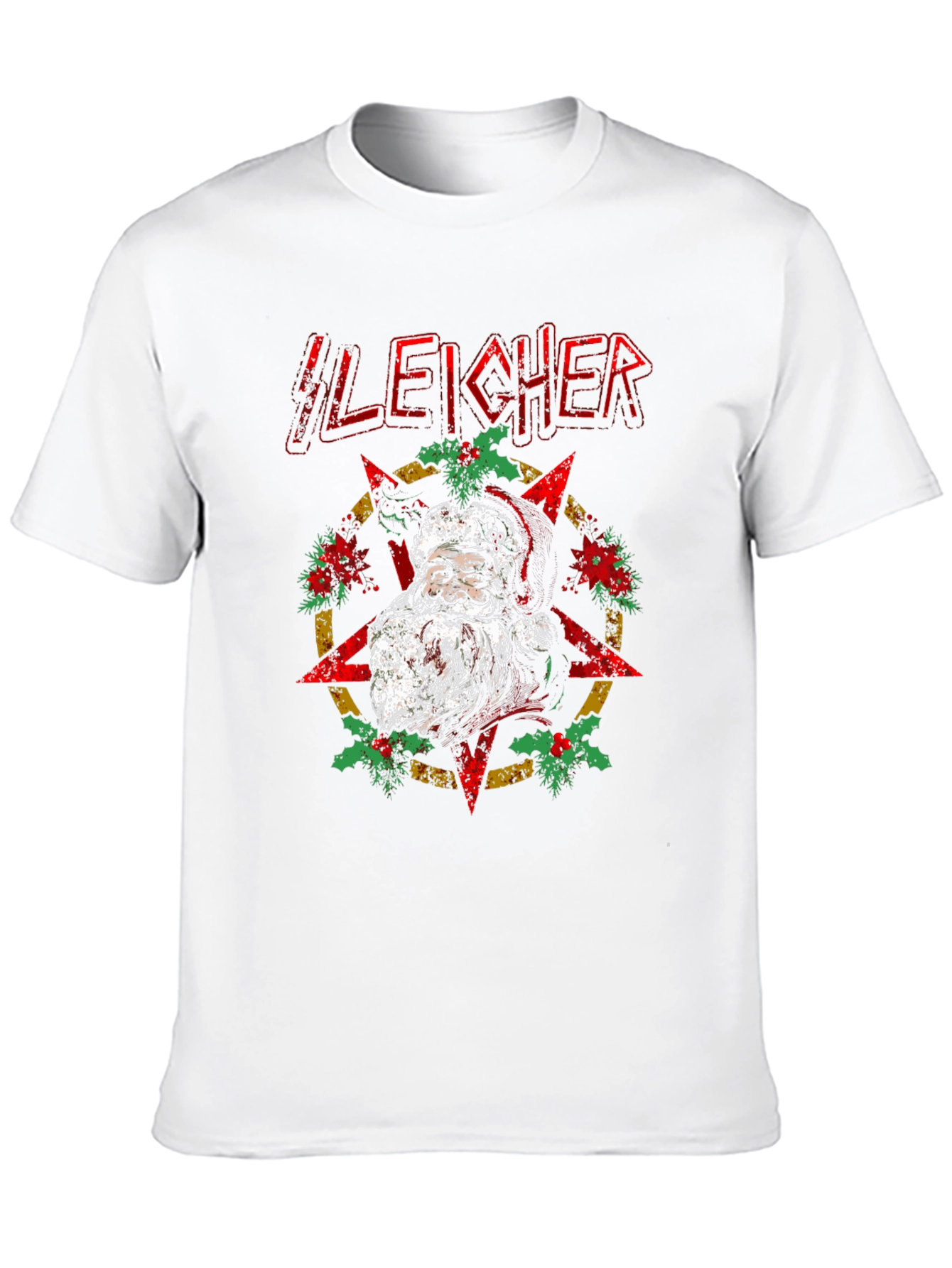 Sleigher Santa T-Shirt - Holiday Heavy Metal